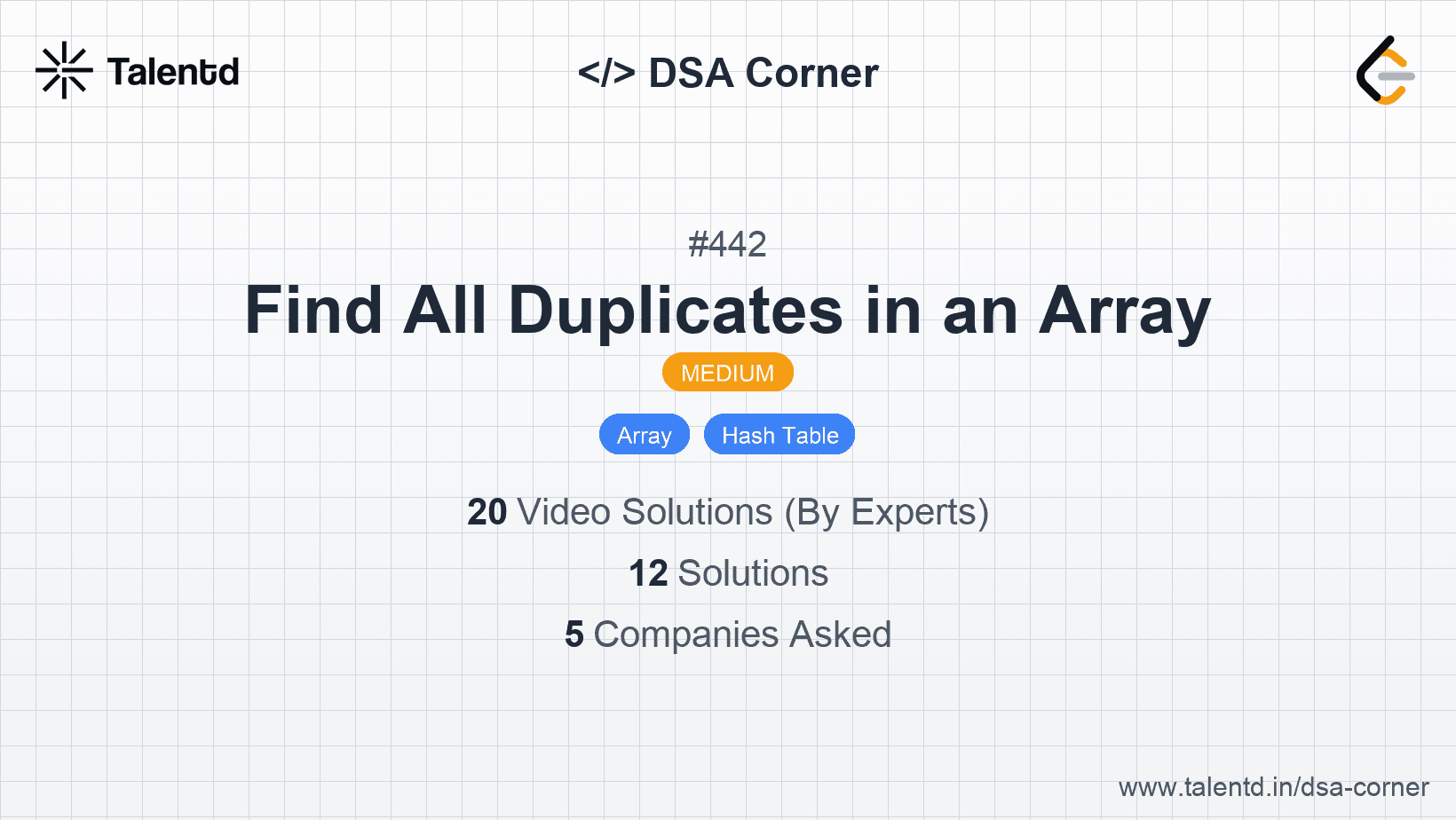Problem visualization for Find All Duplicates in an Array