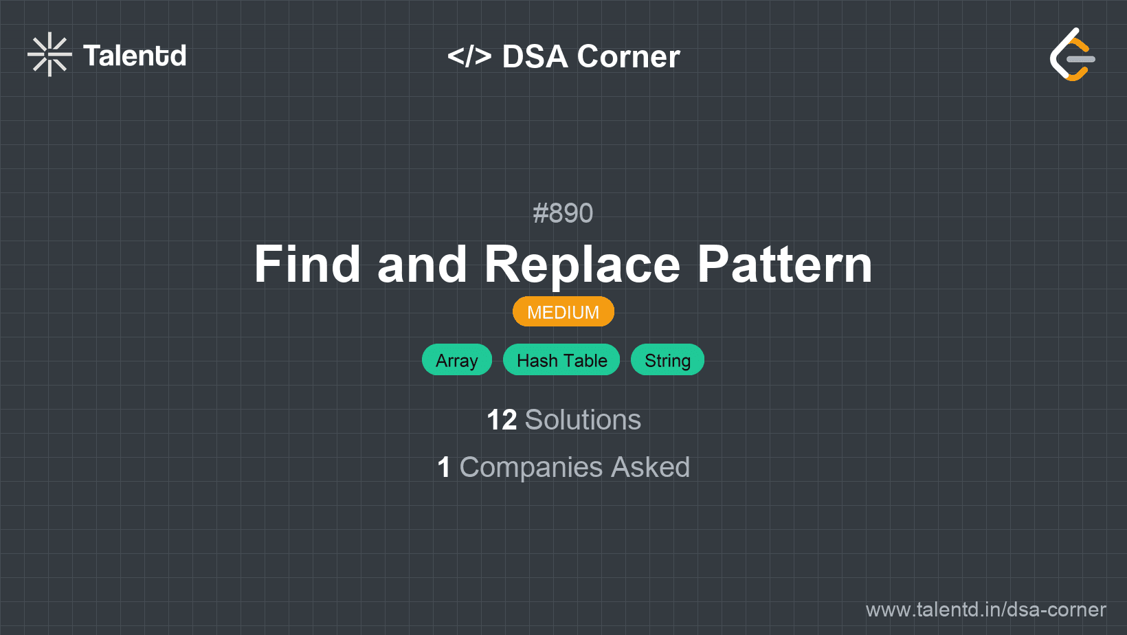 Problem visualization for Find and Replace Pattern