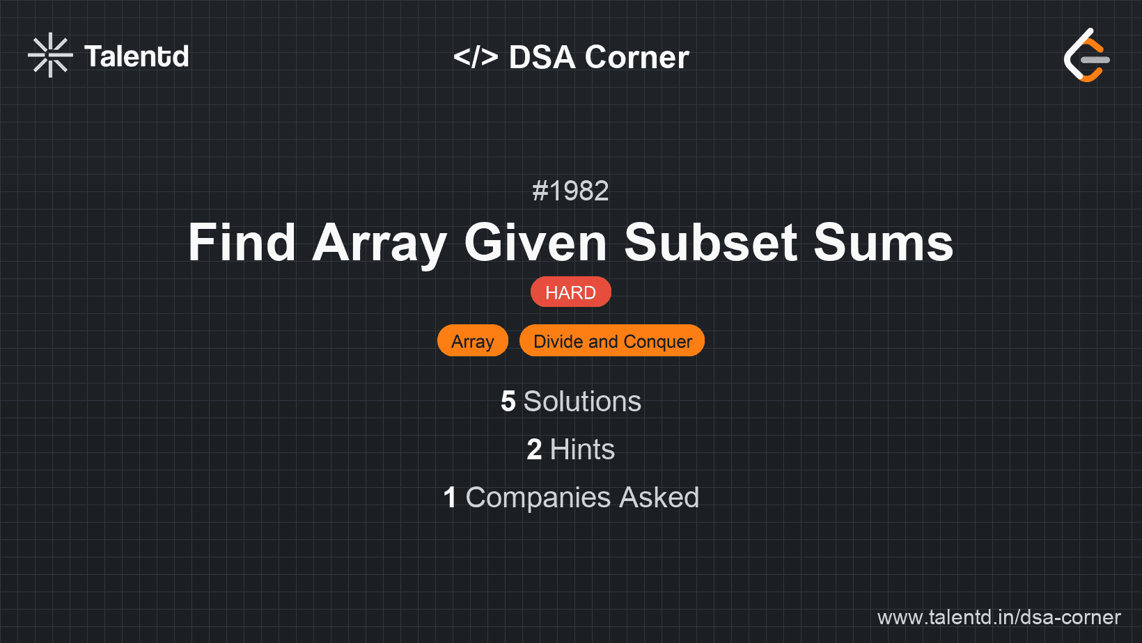 Problem visualization for Find Array Given Subset Sums