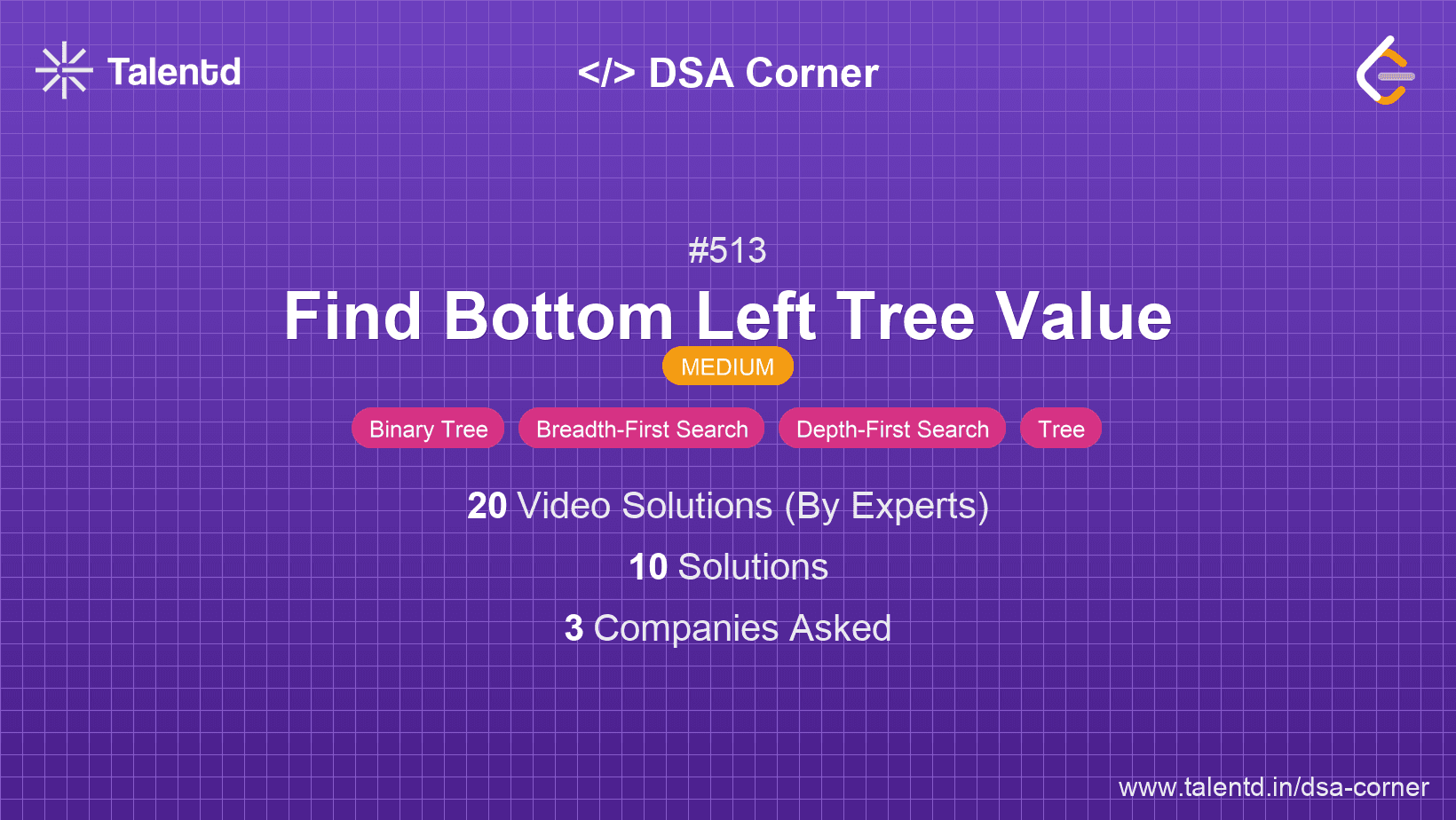 Problem visualization for Find Bottom Left Tree Value