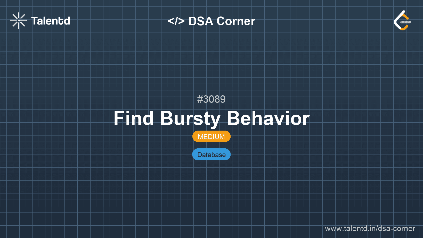 Problem visualization for Find Bursty Behavior