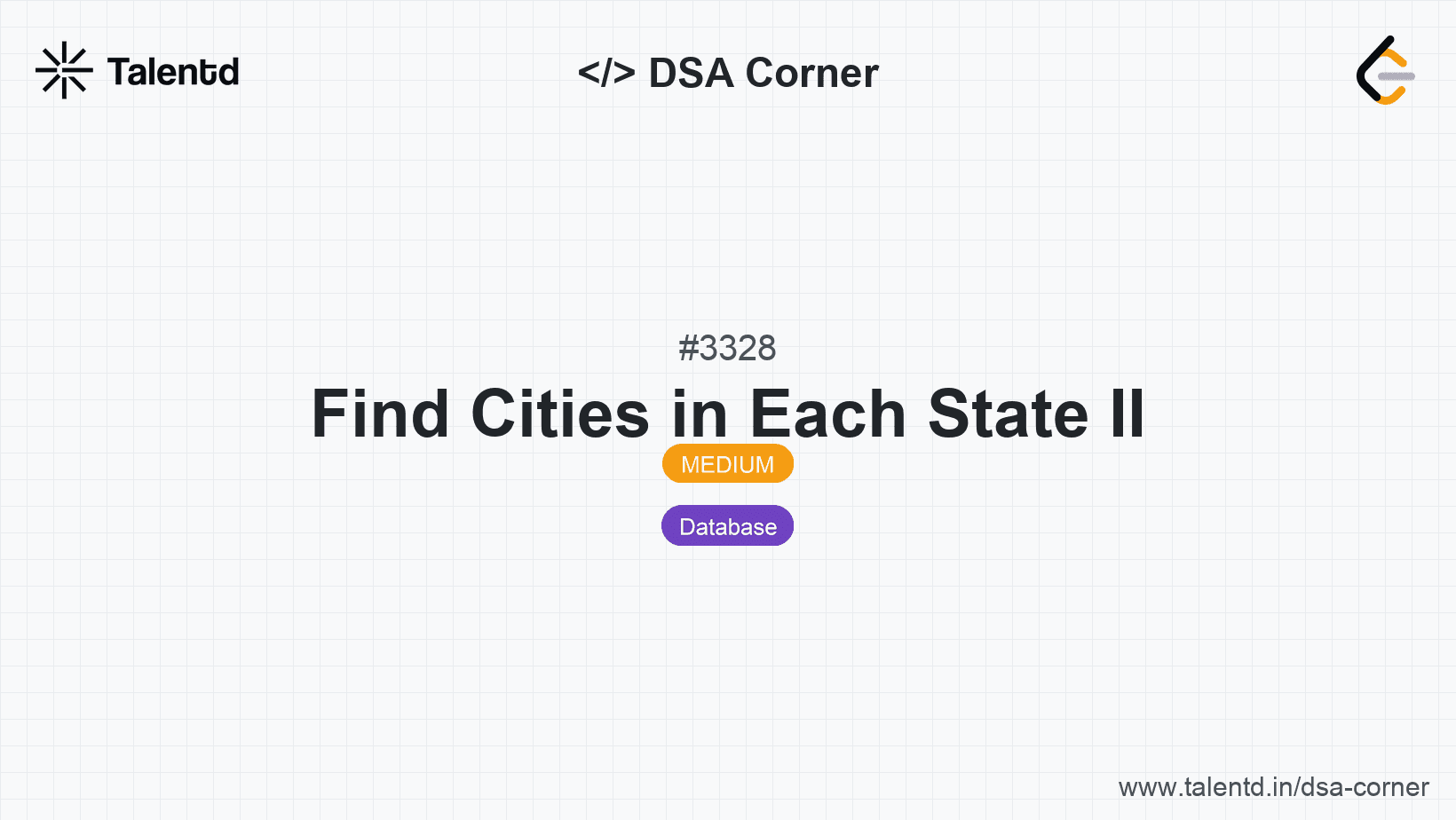 Problem visualization for Find Cities in Each State II