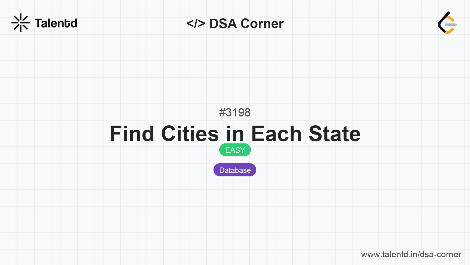 Problem visualization for Find Cities in Each State