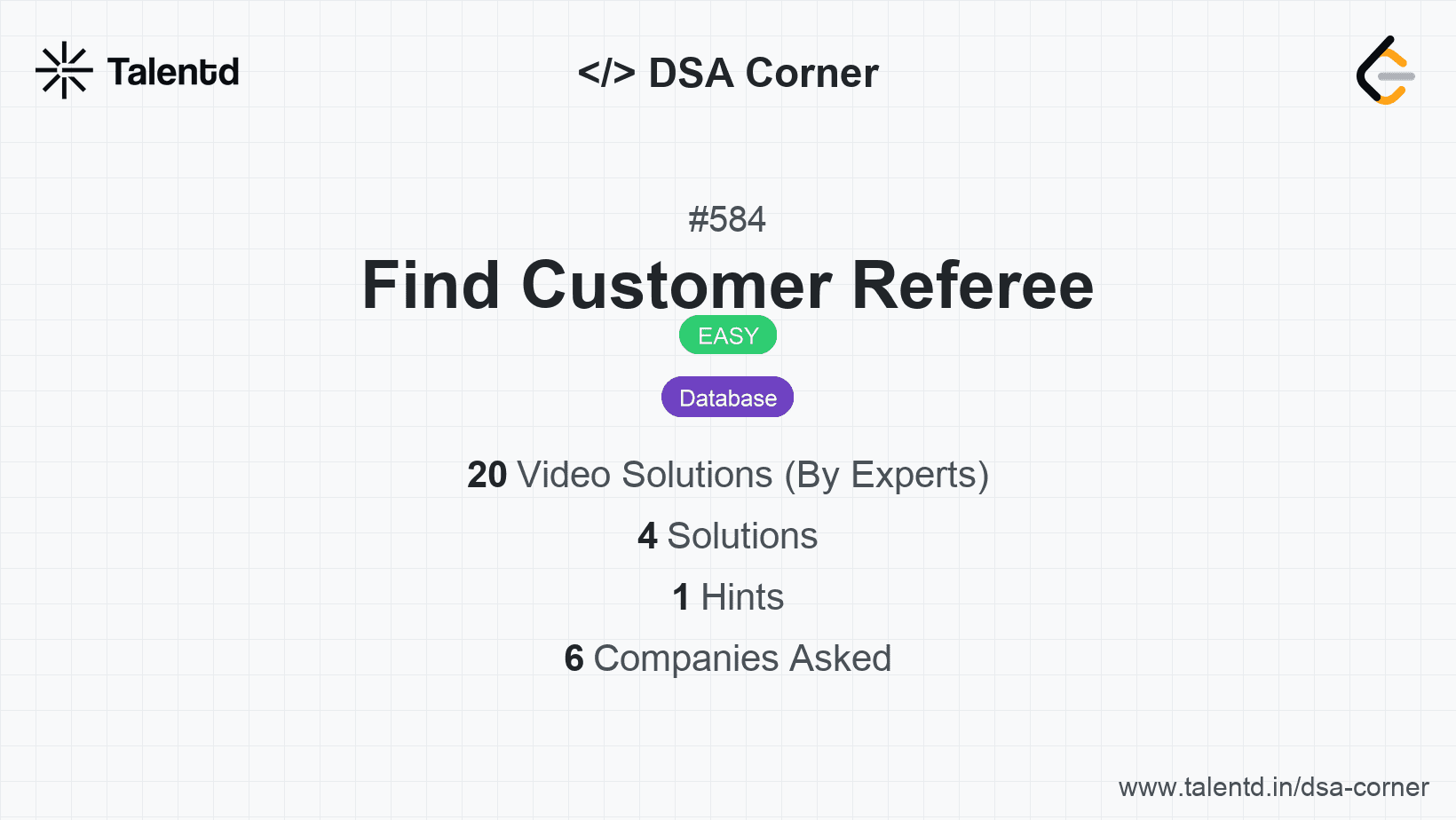 Problem visualization for Find Customer Referee