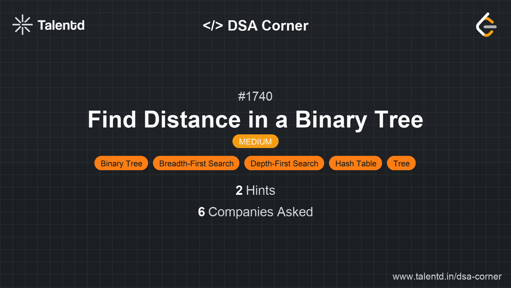 Problem visualization for Find Distance in a Binary Tree