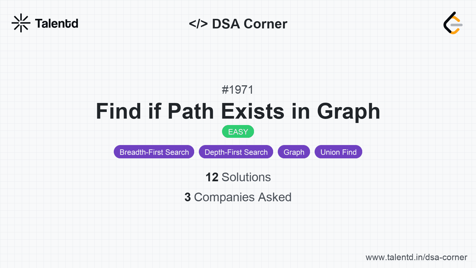 Problem visualization for Find if Path Exists in Graph
