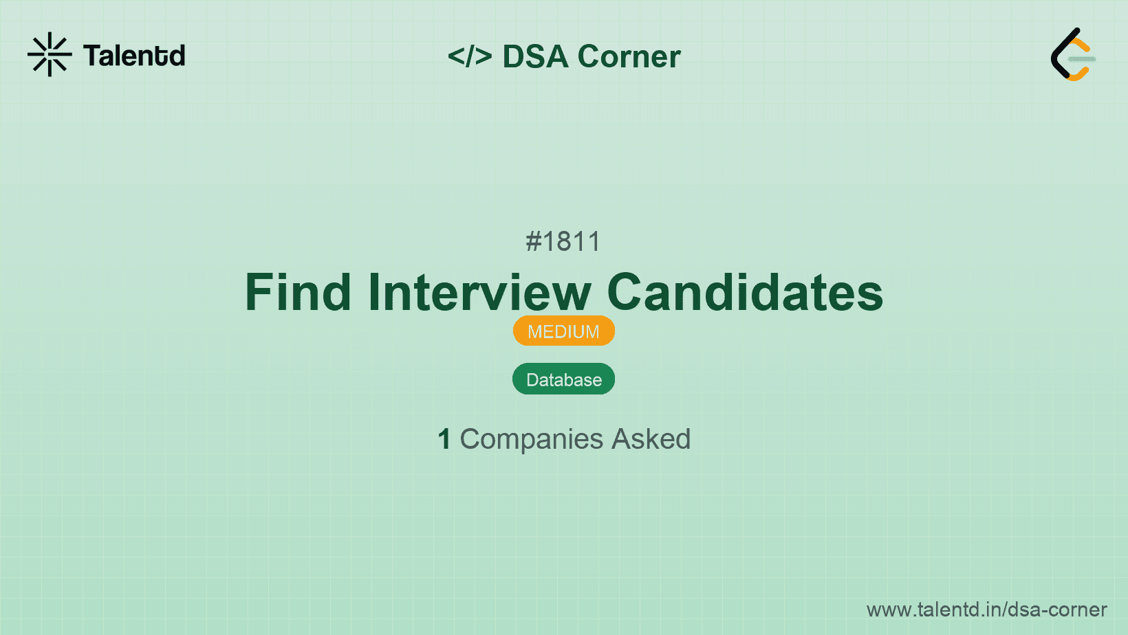 Problem visualization for Find Interview Candidates