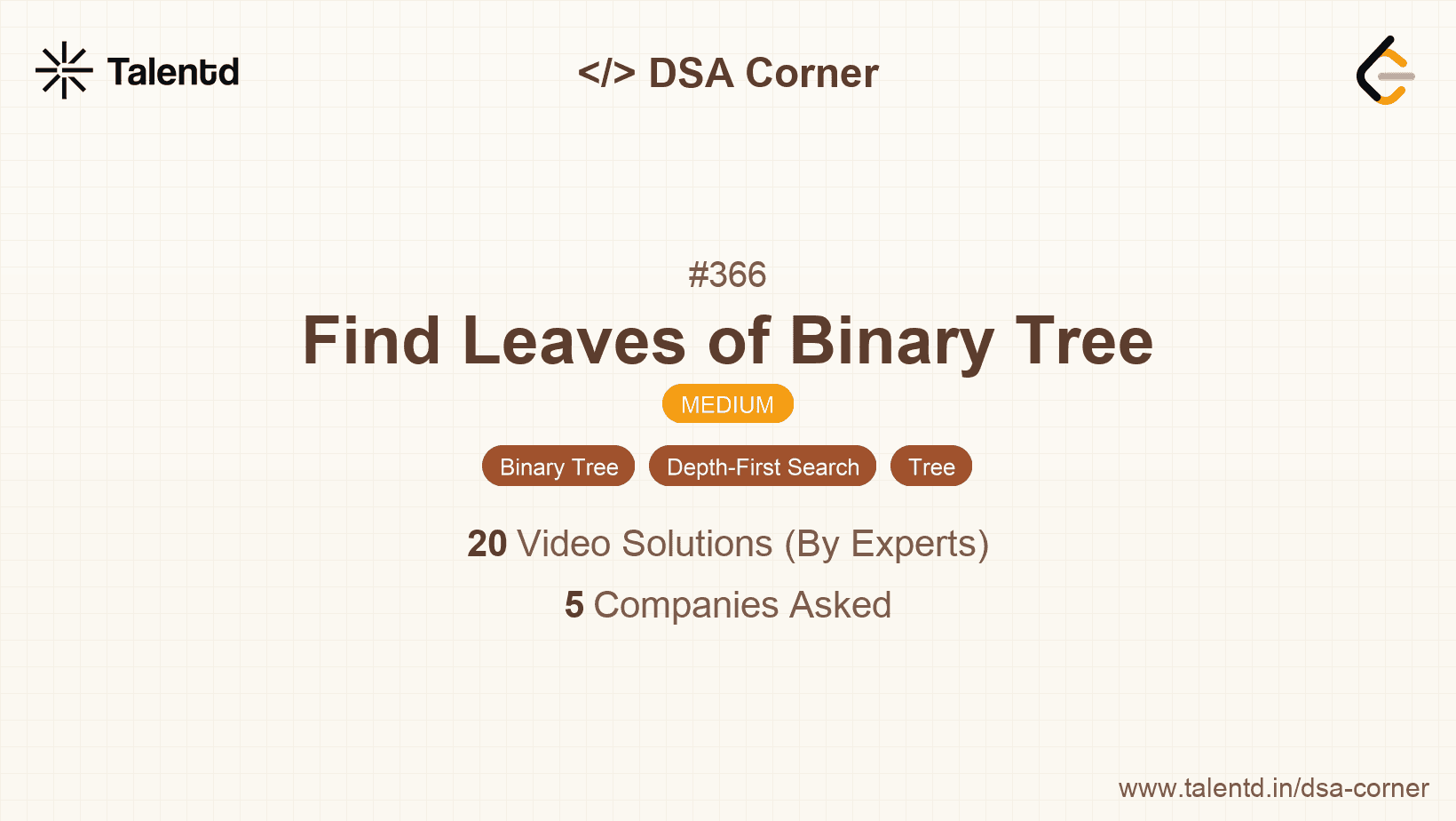 Problem visualization for Find Leaves of Binary Tree