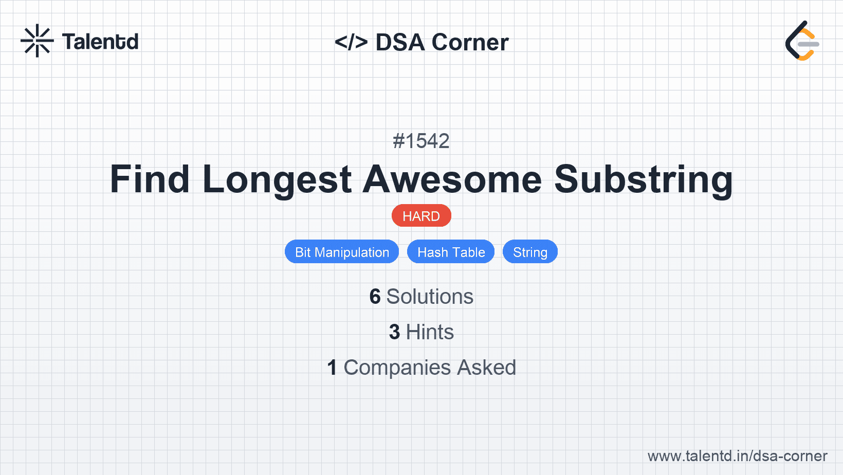 Problem visualization for Find Longest Awesome Substring