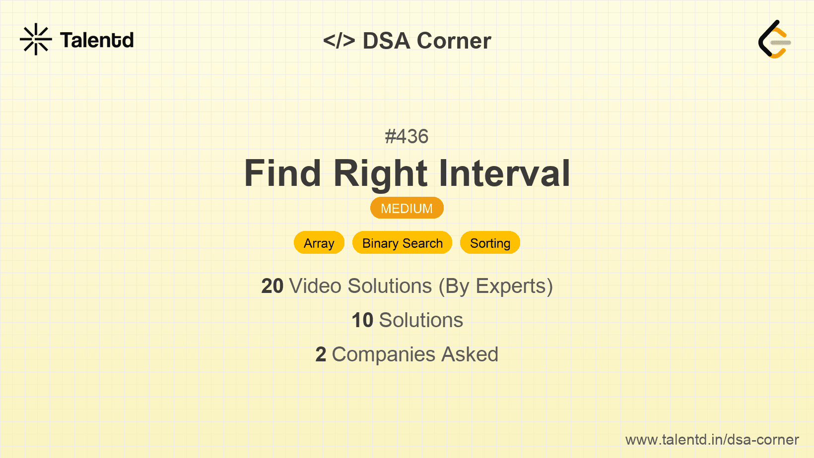 Problem visualization for Find Right Interval