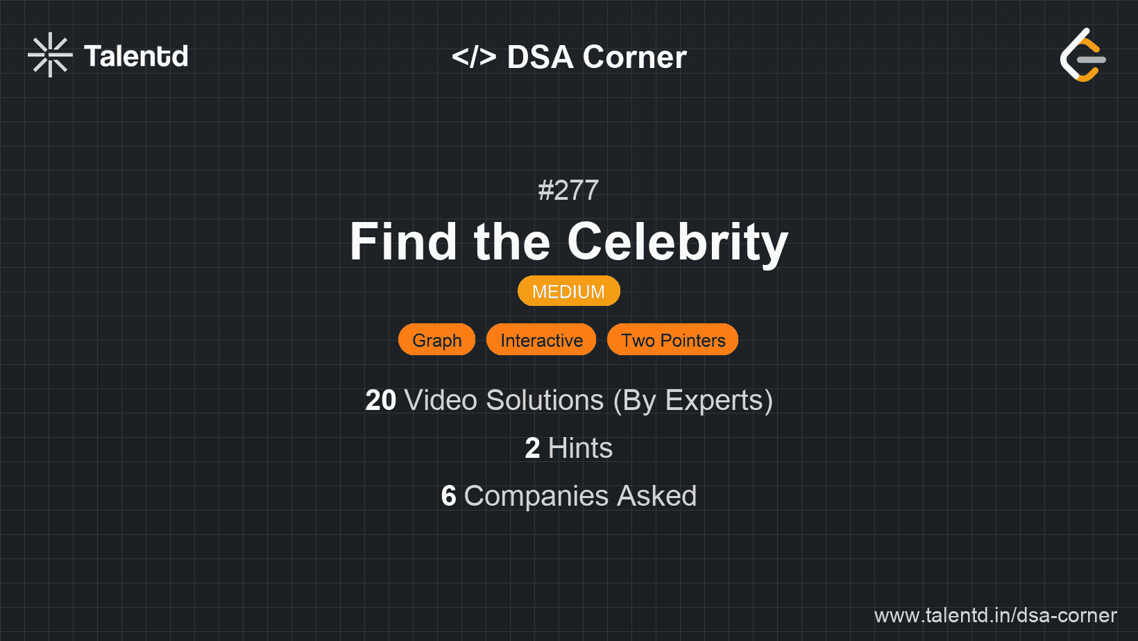 Problem visualization for Find the Celebrity