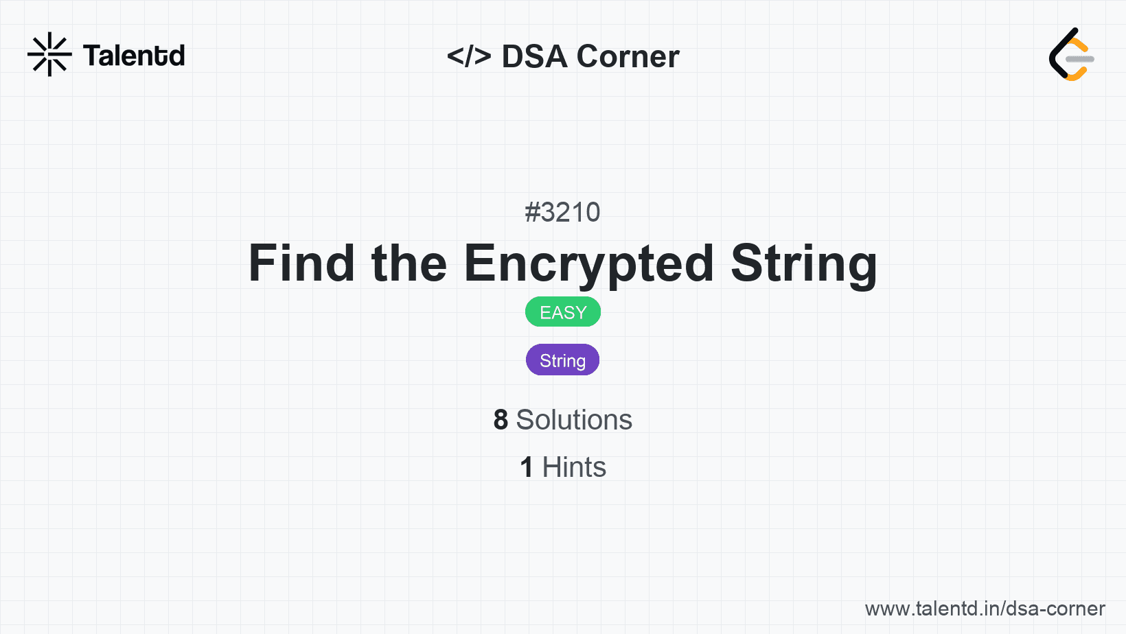 Problem visualization for Find the Encrypted String