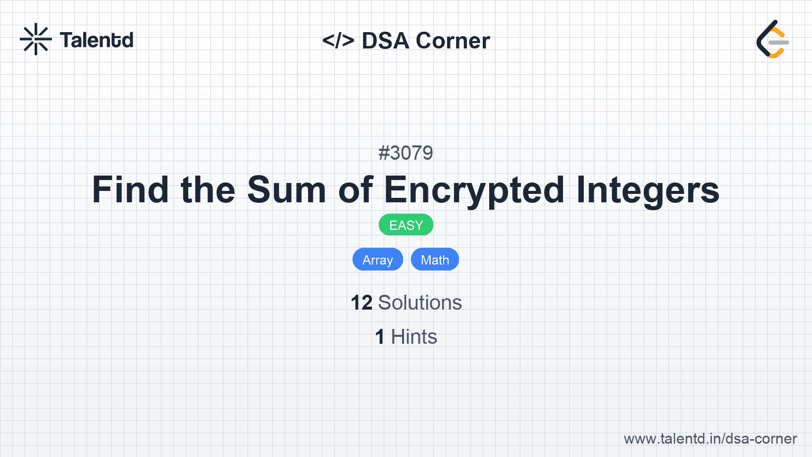 Problem visualization for Find the Sum of Encrypted Integers
