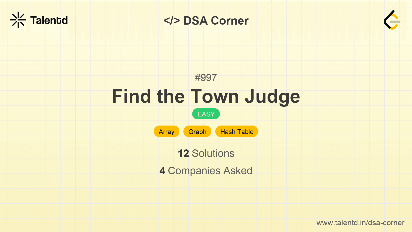 Problem visualization for Find the Town Judge