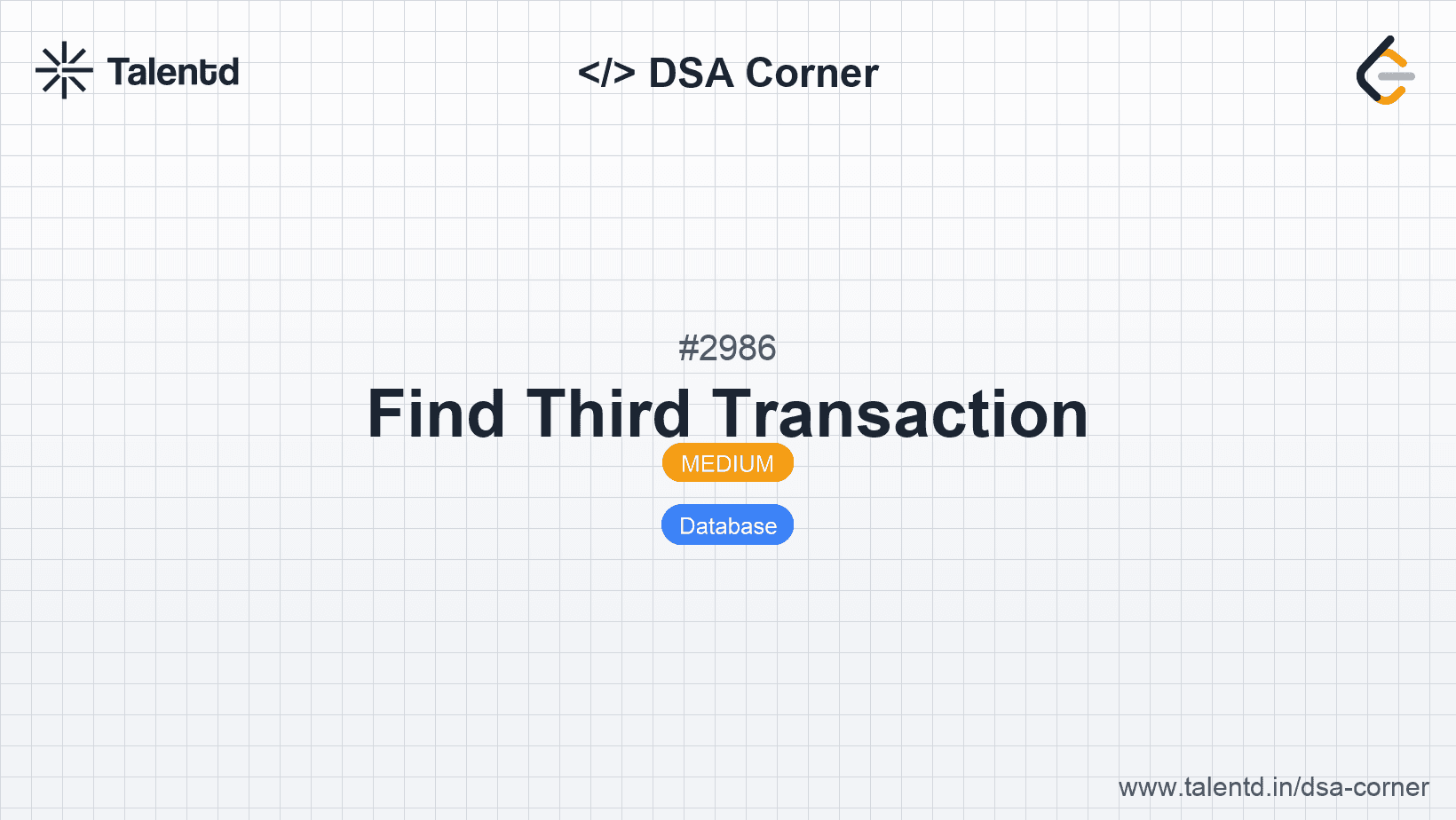 Problem visualization for Find Third Transaction