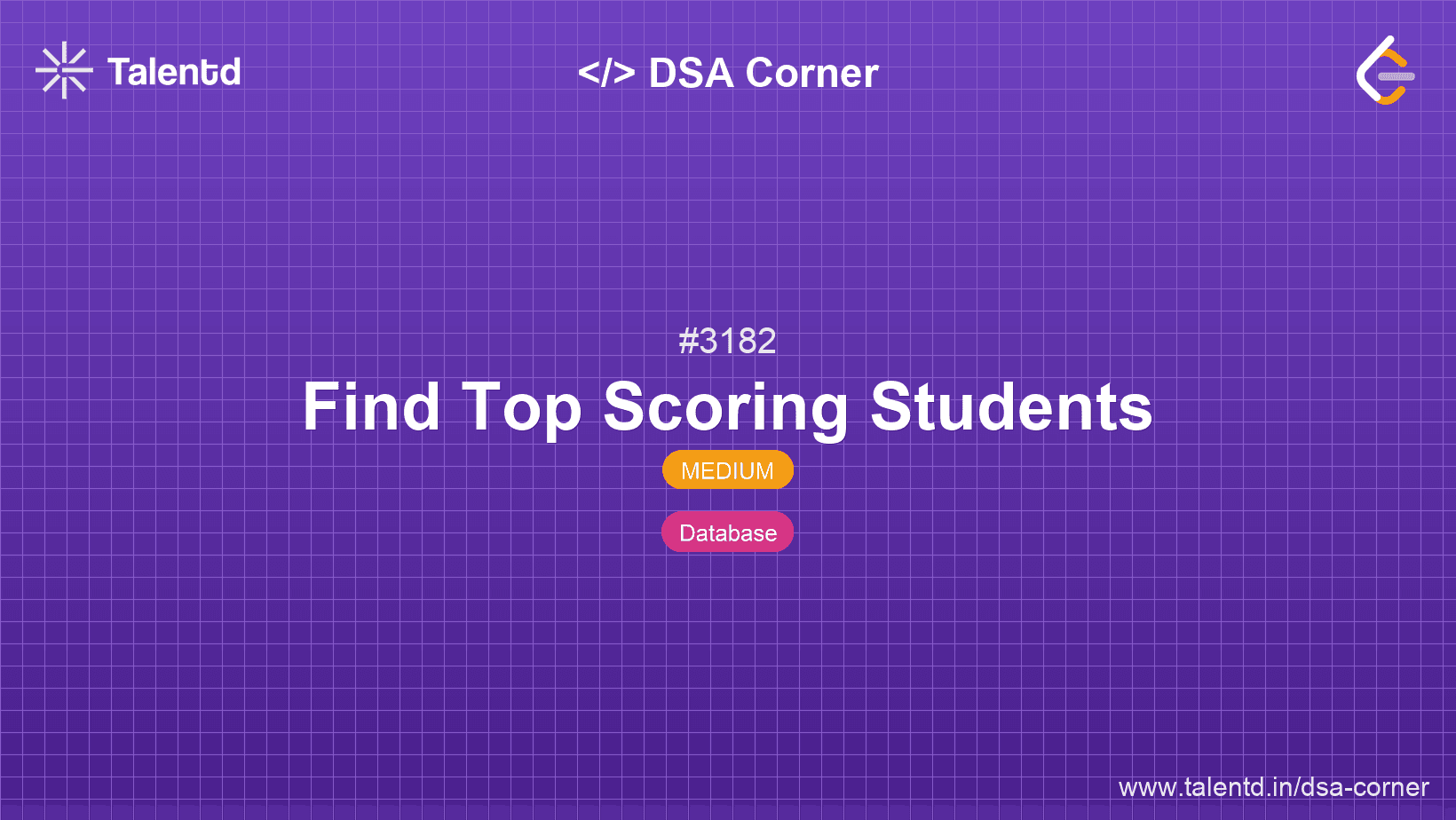 Problem visualization for Find Top Scoring Students