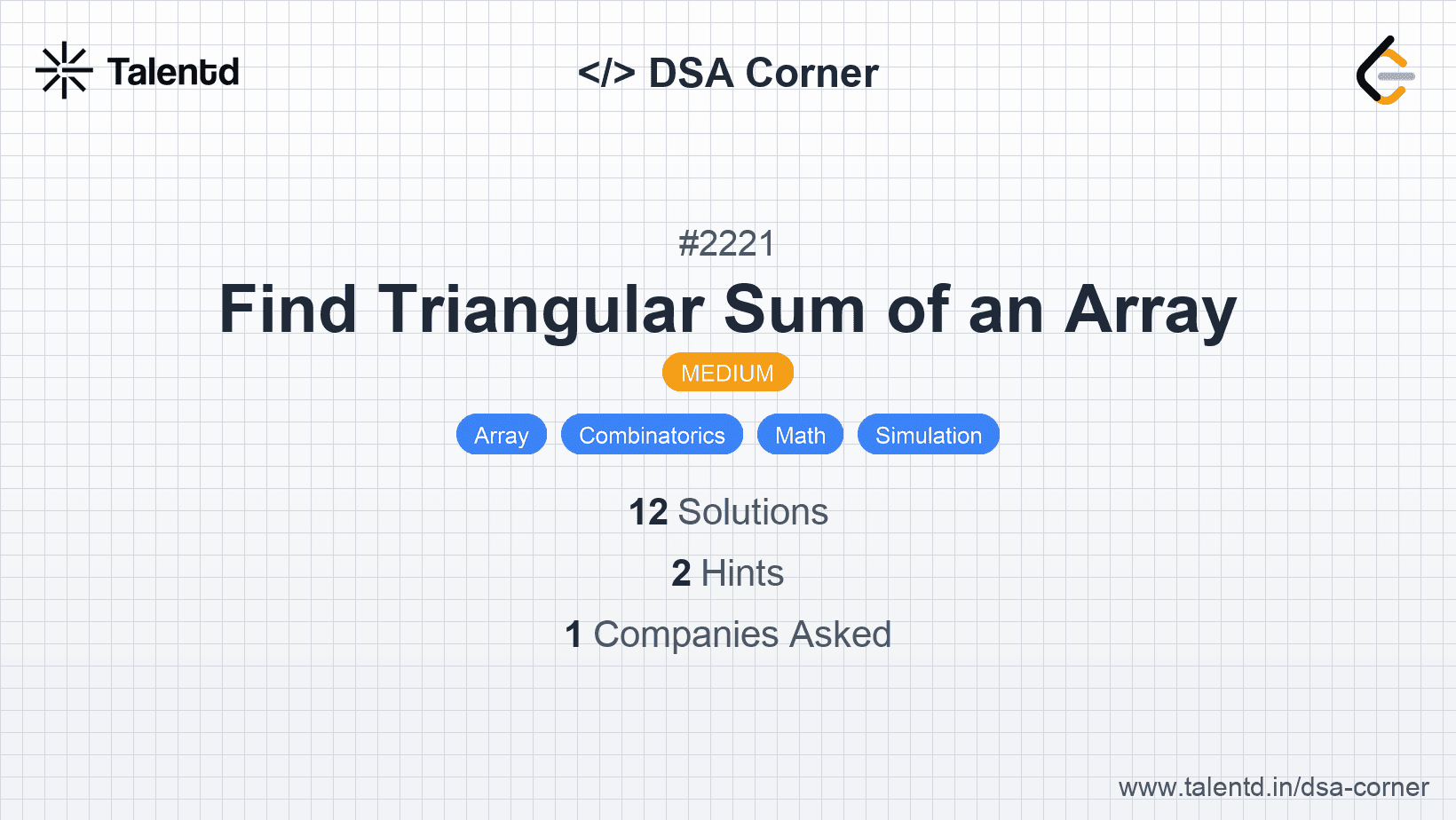 Problem visualization for Find Triangular Sum of an Array