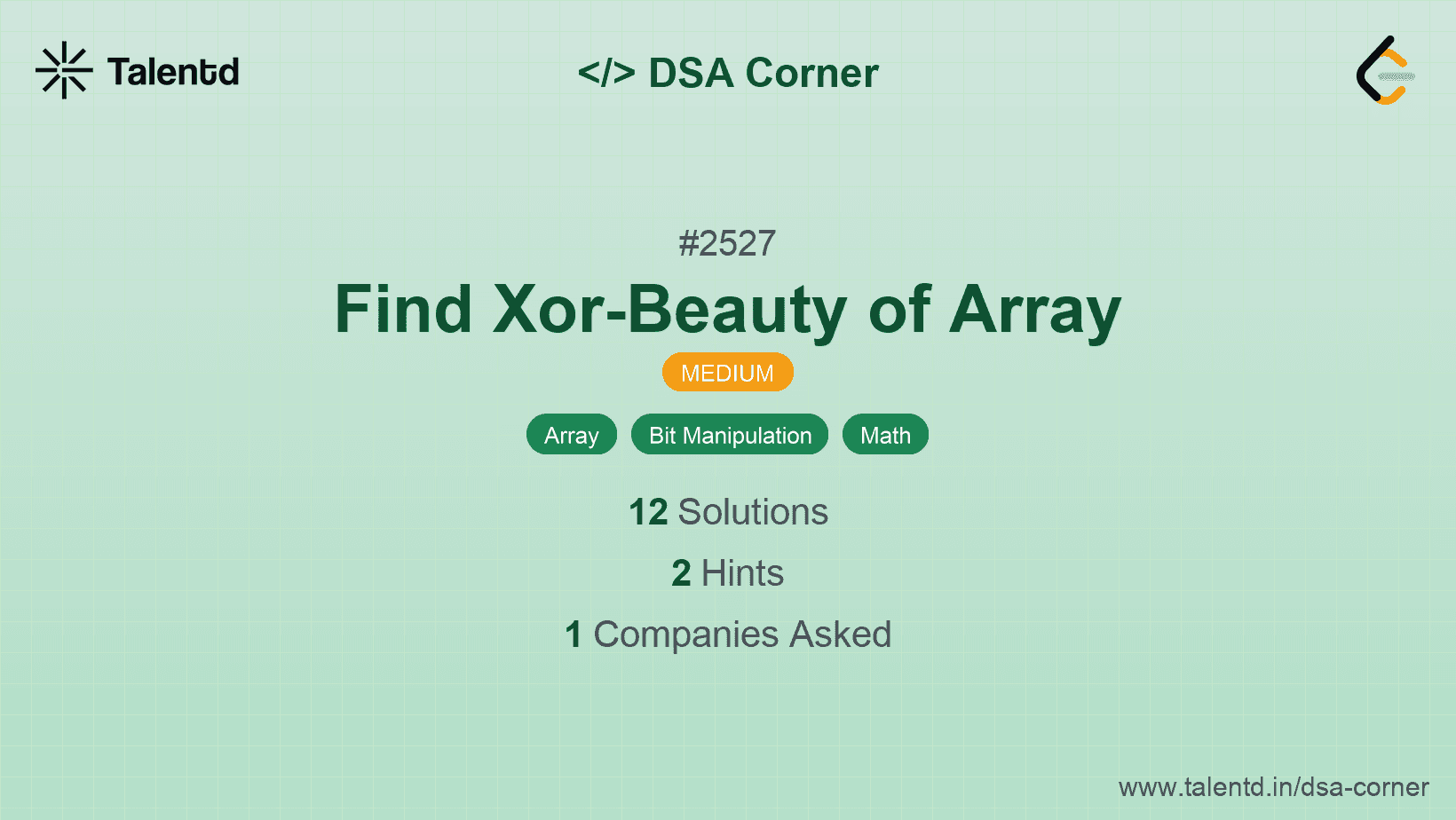 Problem visualization for Find Xor-Beauty of Array