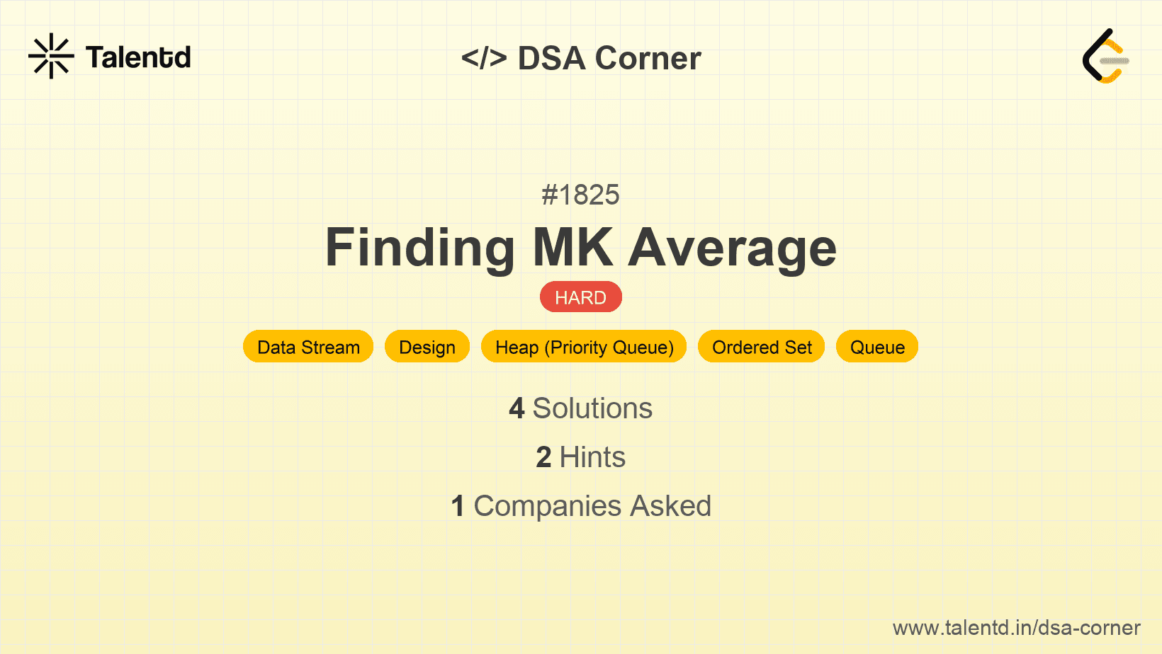 Problem visualization for Finding MK Average