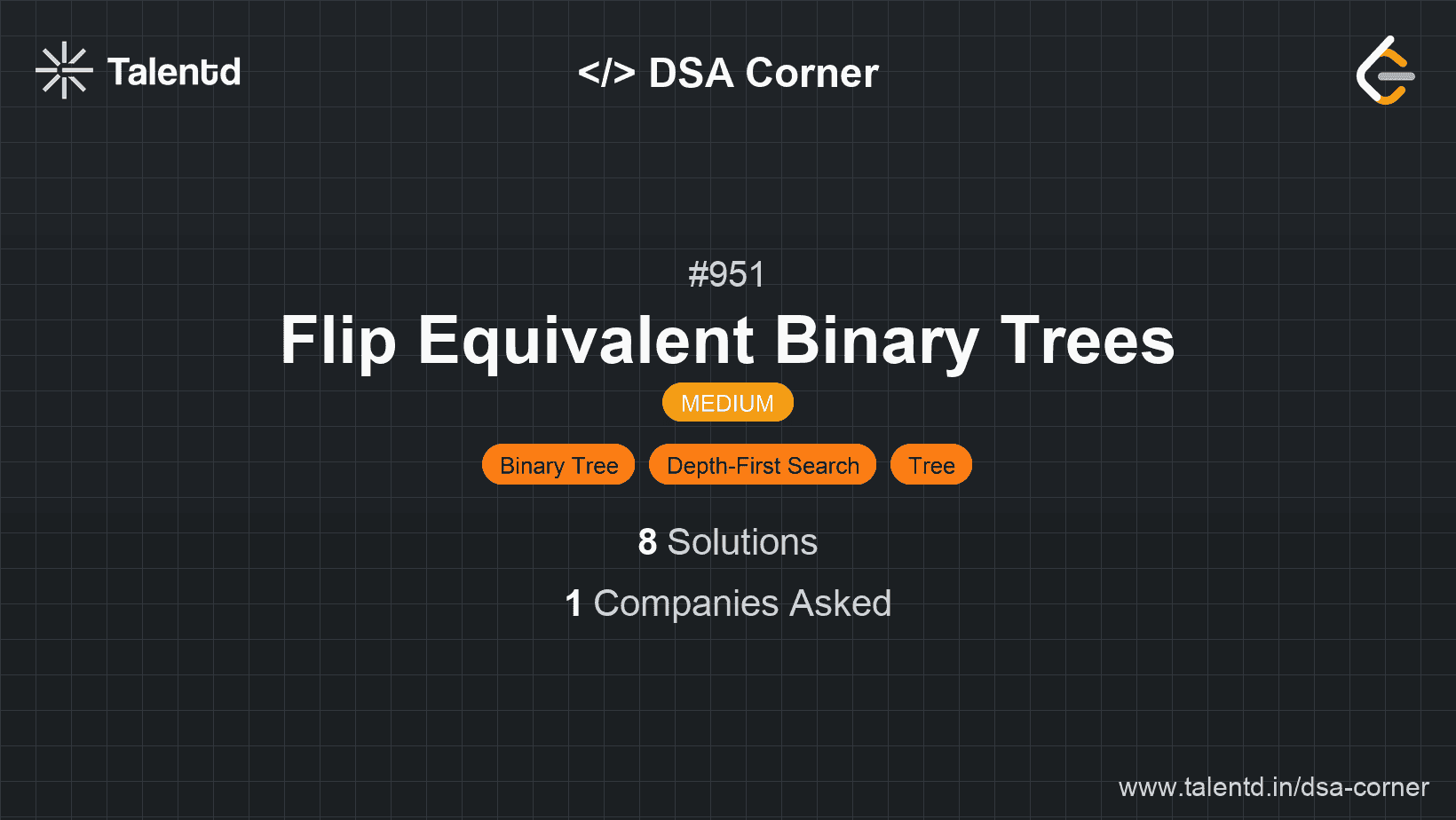 Problem visualization for Flip Equivalent Binary Trees