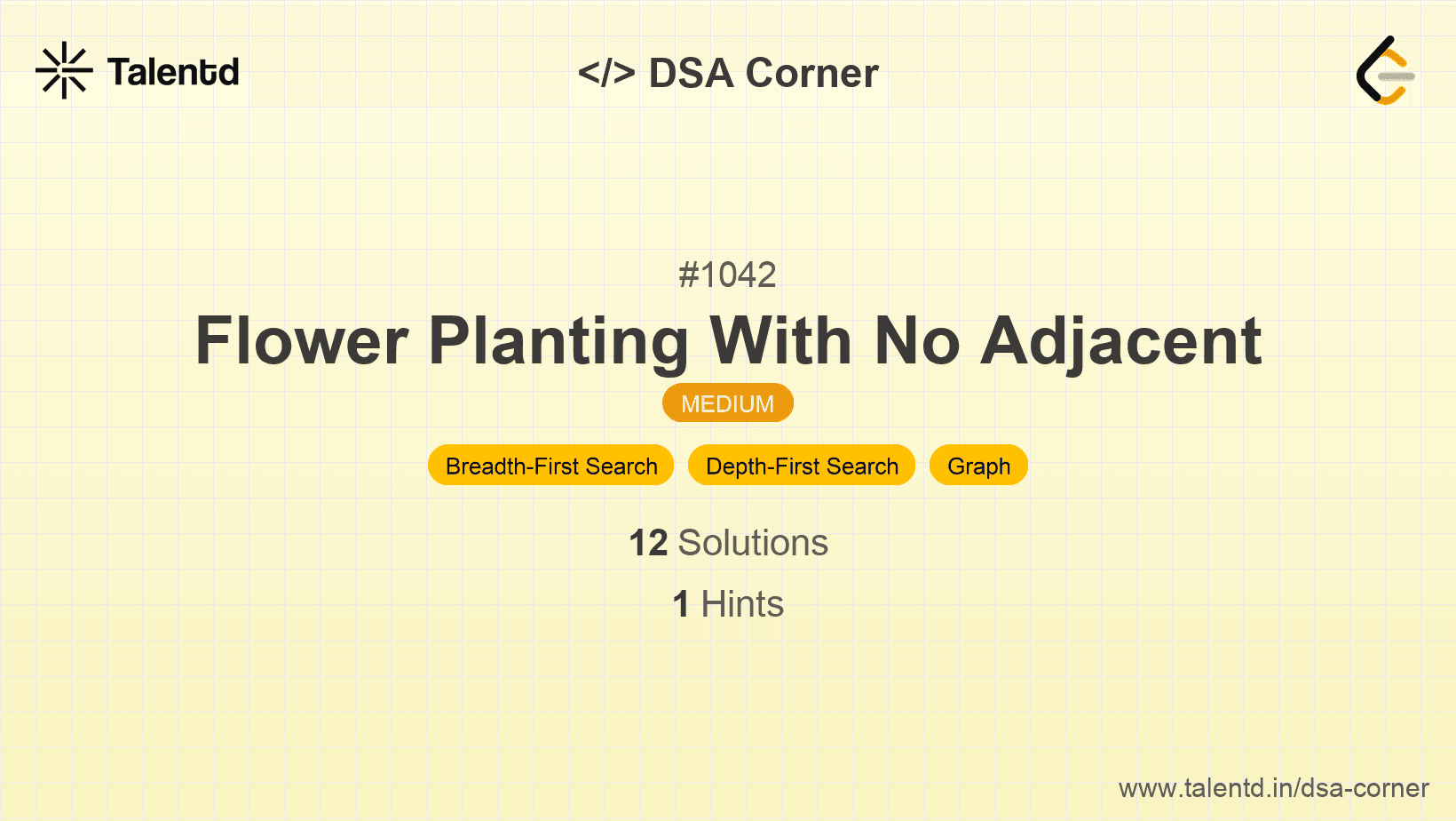 Problem visualization for Flower Planting With No Adjacent