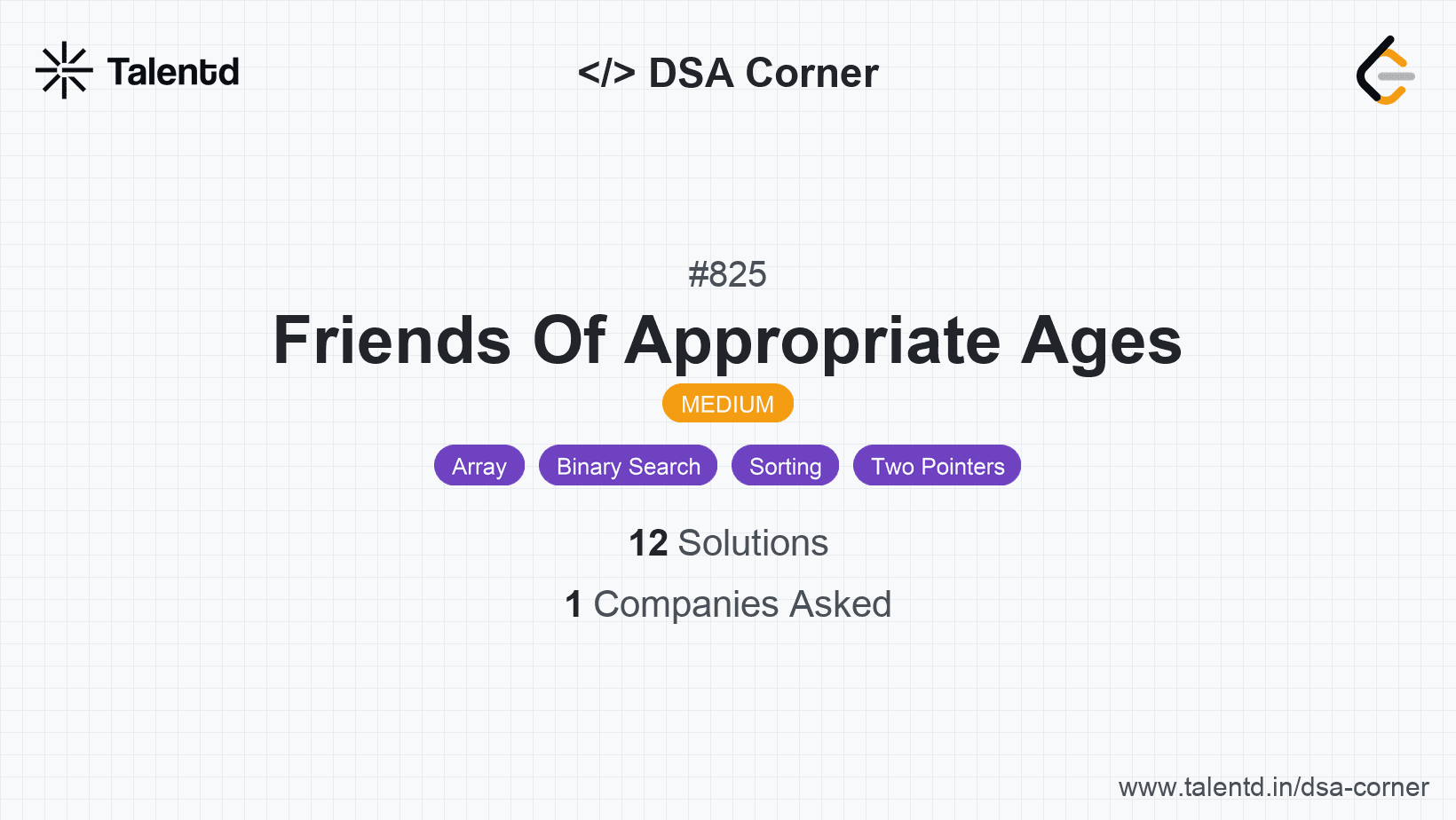 Problem visualization for Friends Of Appropriate Ages