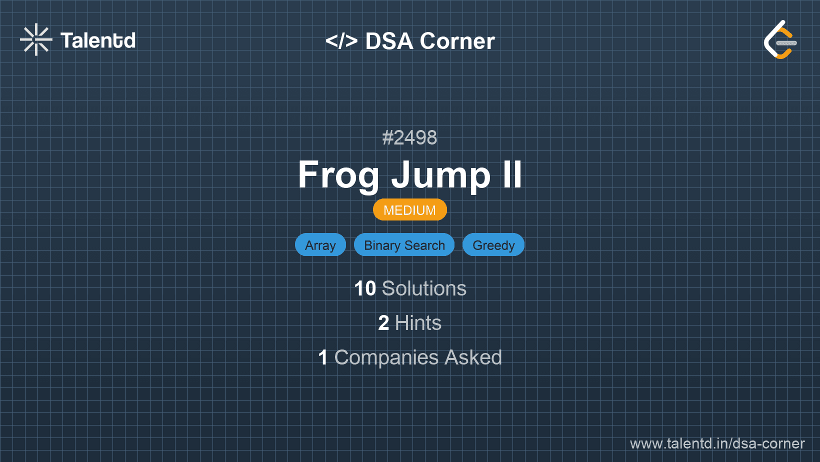 Problem visualization for Frog Jump II