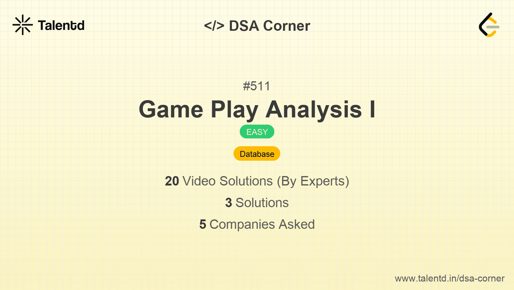 Problem visualization for Game Play Analysis I