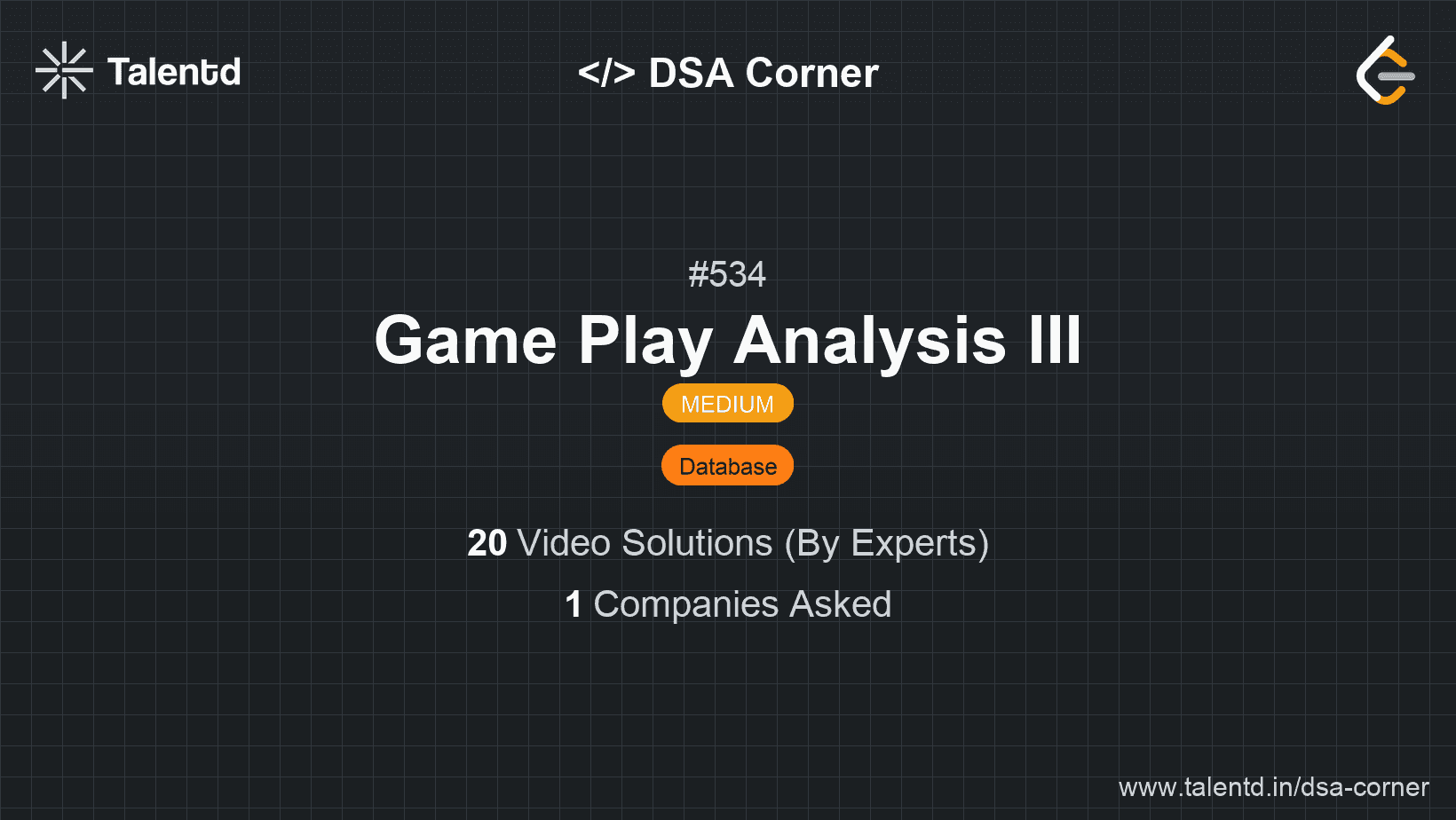 Problem visualization for Game Play Analysis III