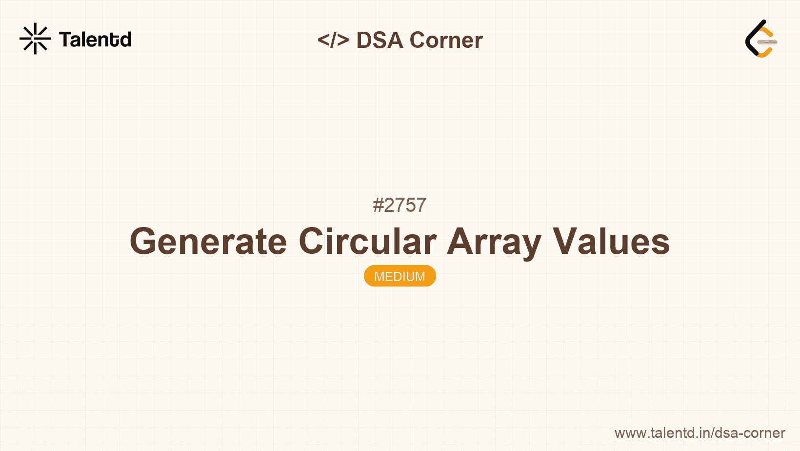 Problem visualization for Generate Circular Array Values