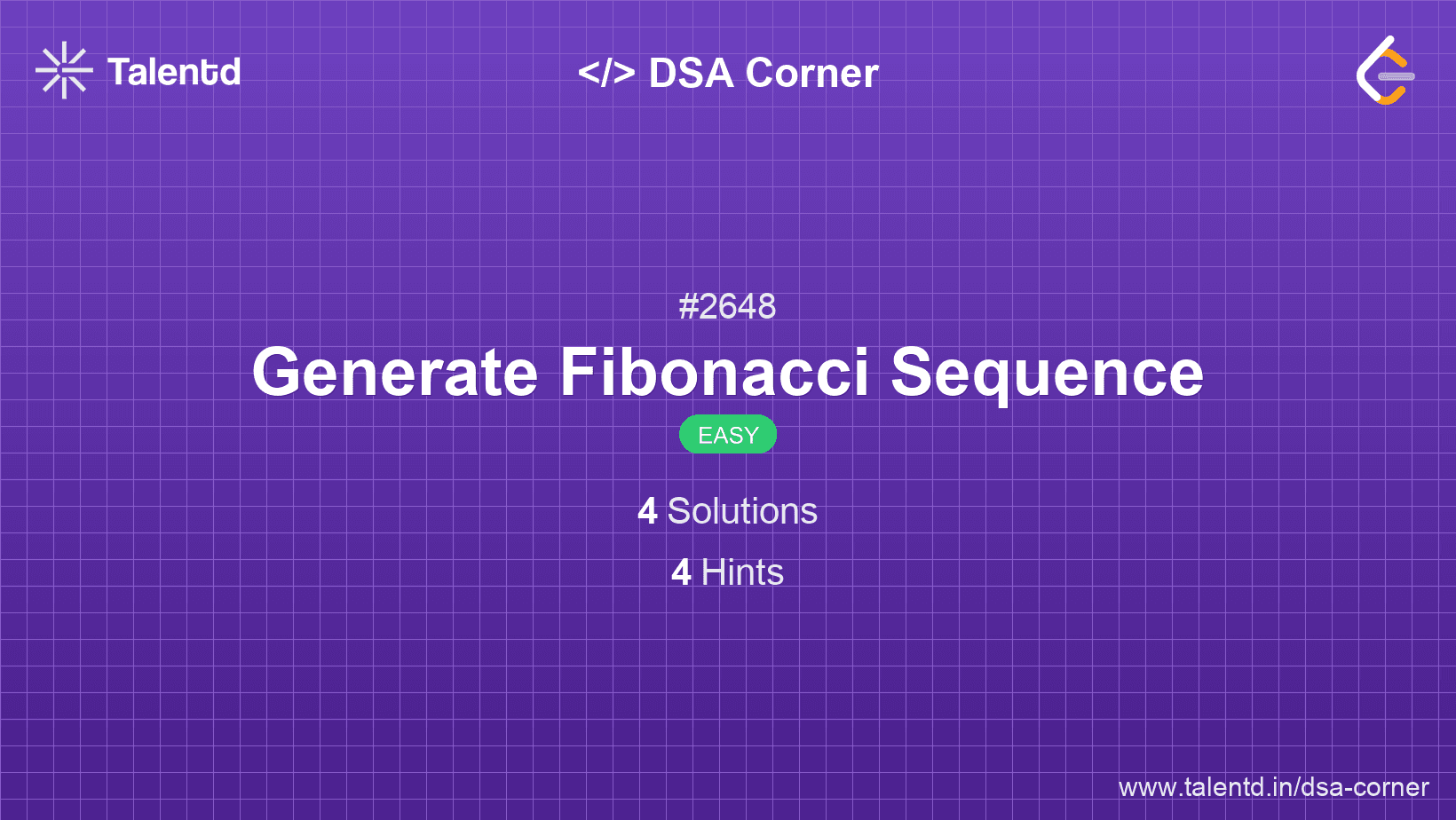 Problem visualization for Generate Fibonacci Sequence