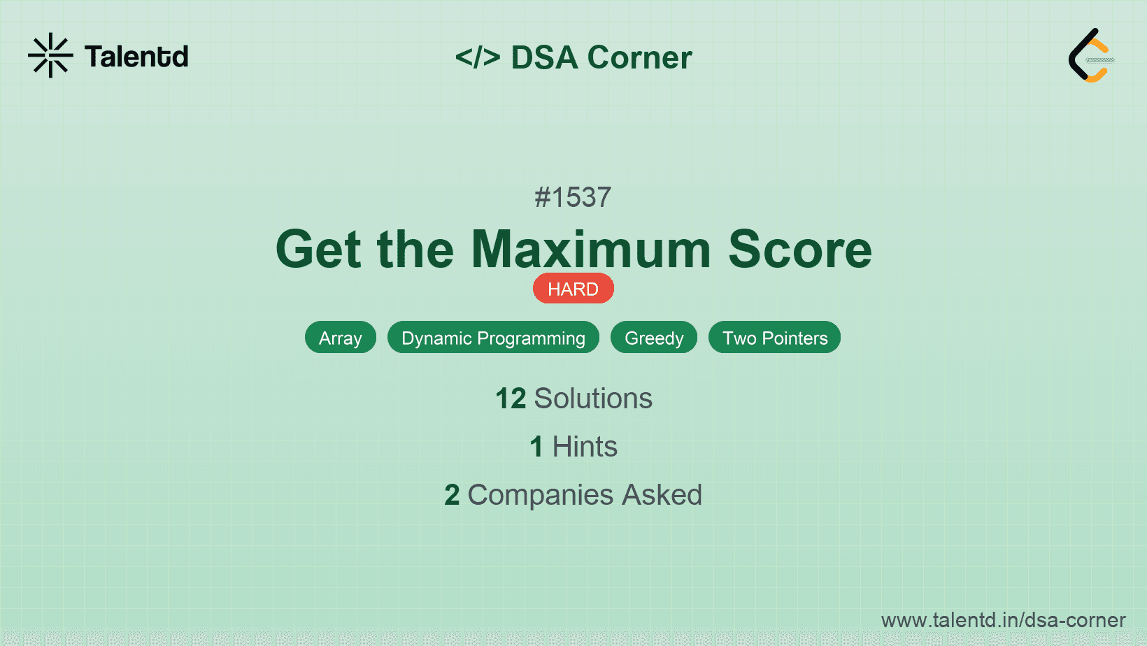 Problem visualization for Get the Maximum Score