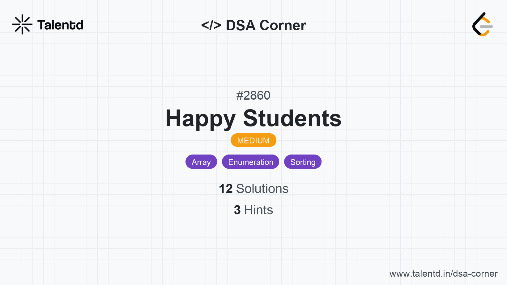 Problem visualization for Happy Students