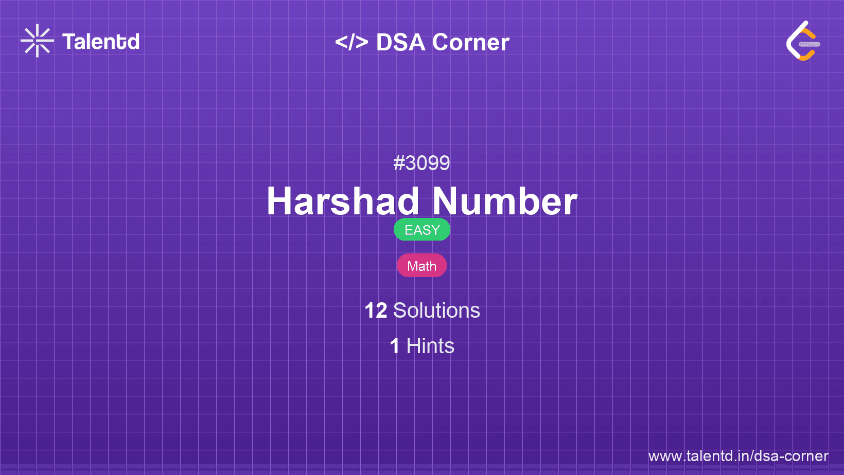 Problem visualization for Harshad Number