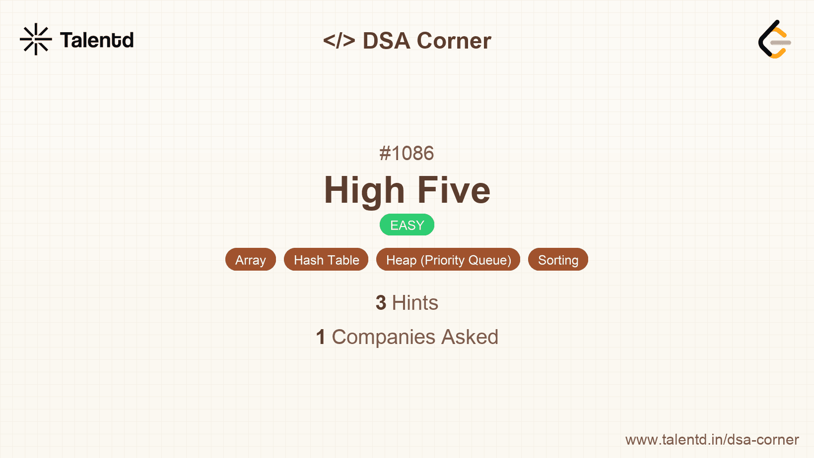 Problem visualization for High Five