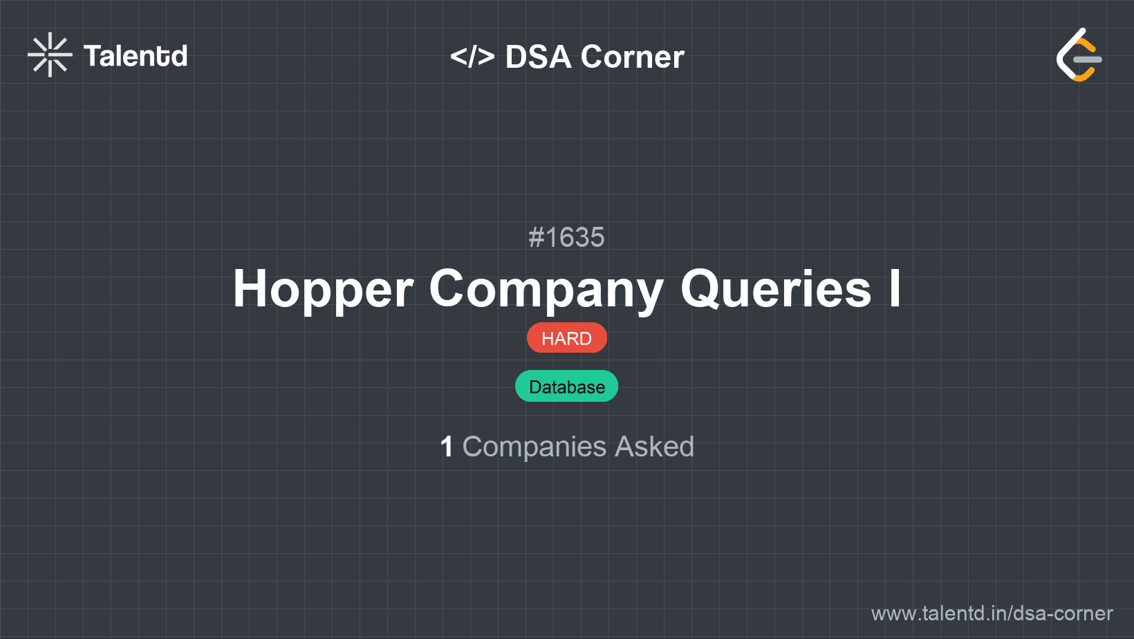 Problem visualization for Hopper Company Queries I
