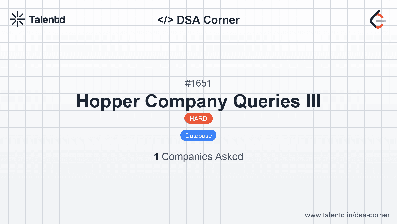 Problem visualization for Hopper Company Queries III