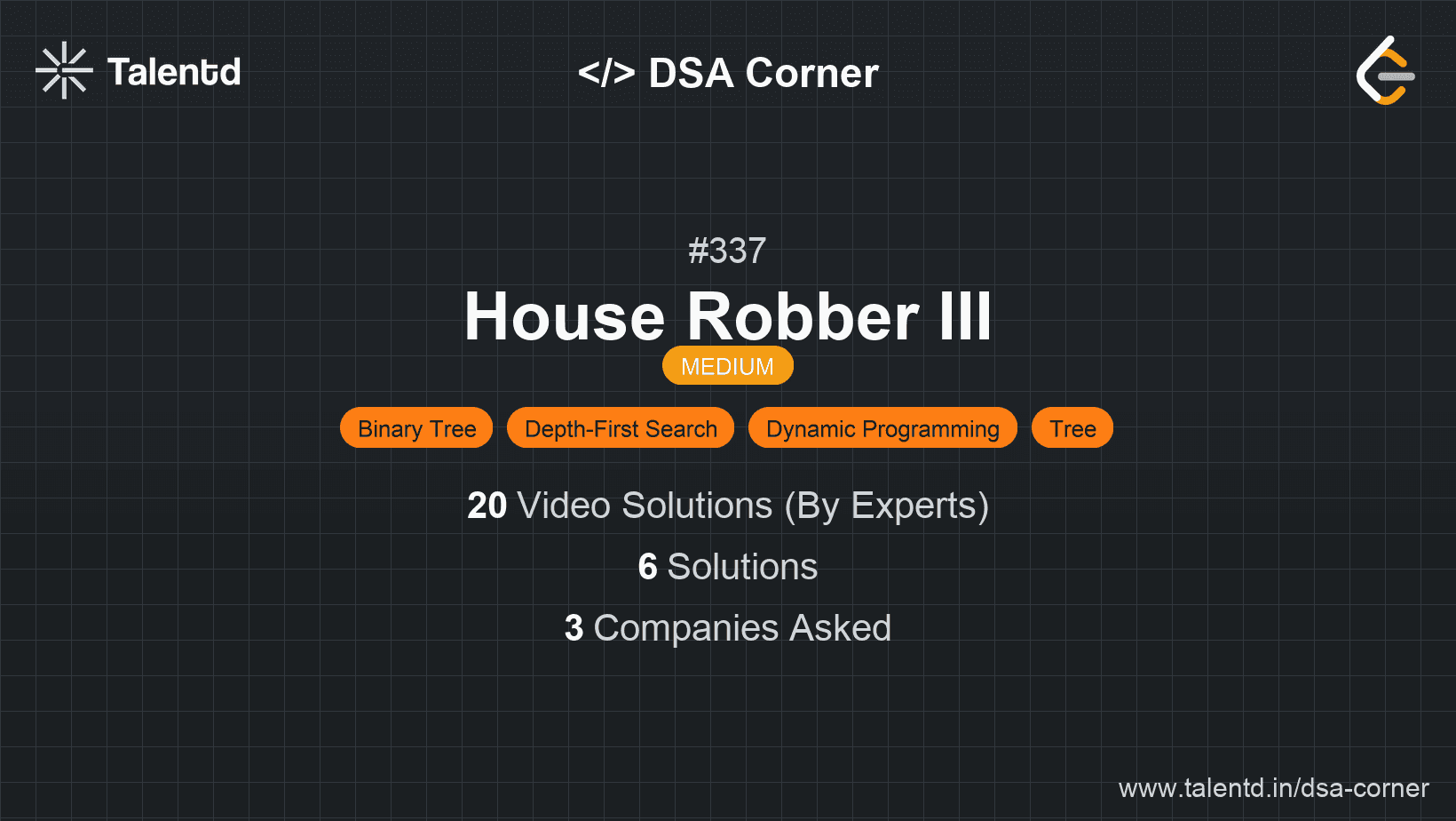 Problem visualization for House Robber III