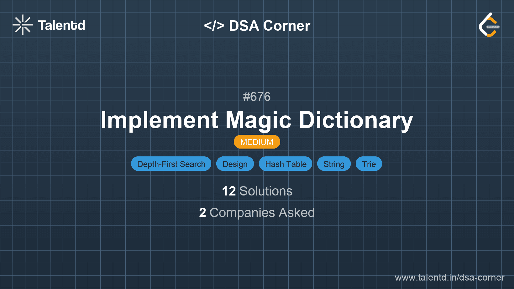 Problem visualization for Implement Magic Dictionary