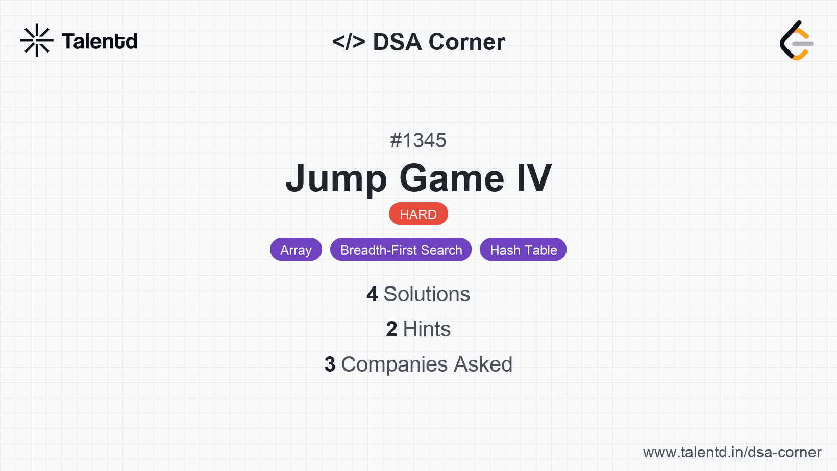 Problem visualization for Jump Game IV