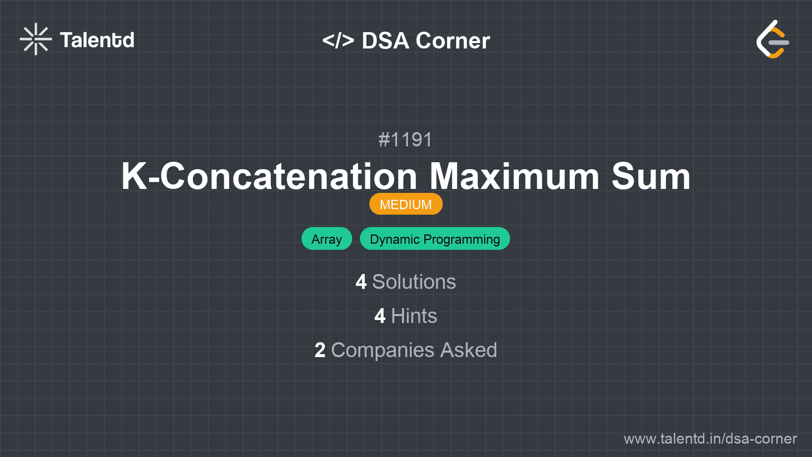Problem visualization for K-Concatenation Maximum Sum