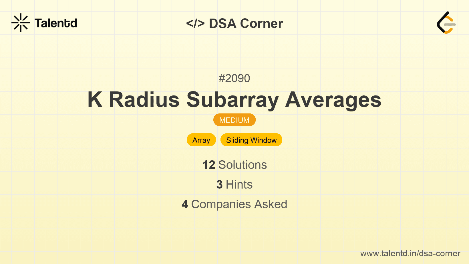 Problem visualization for K Radius Subarray Averages