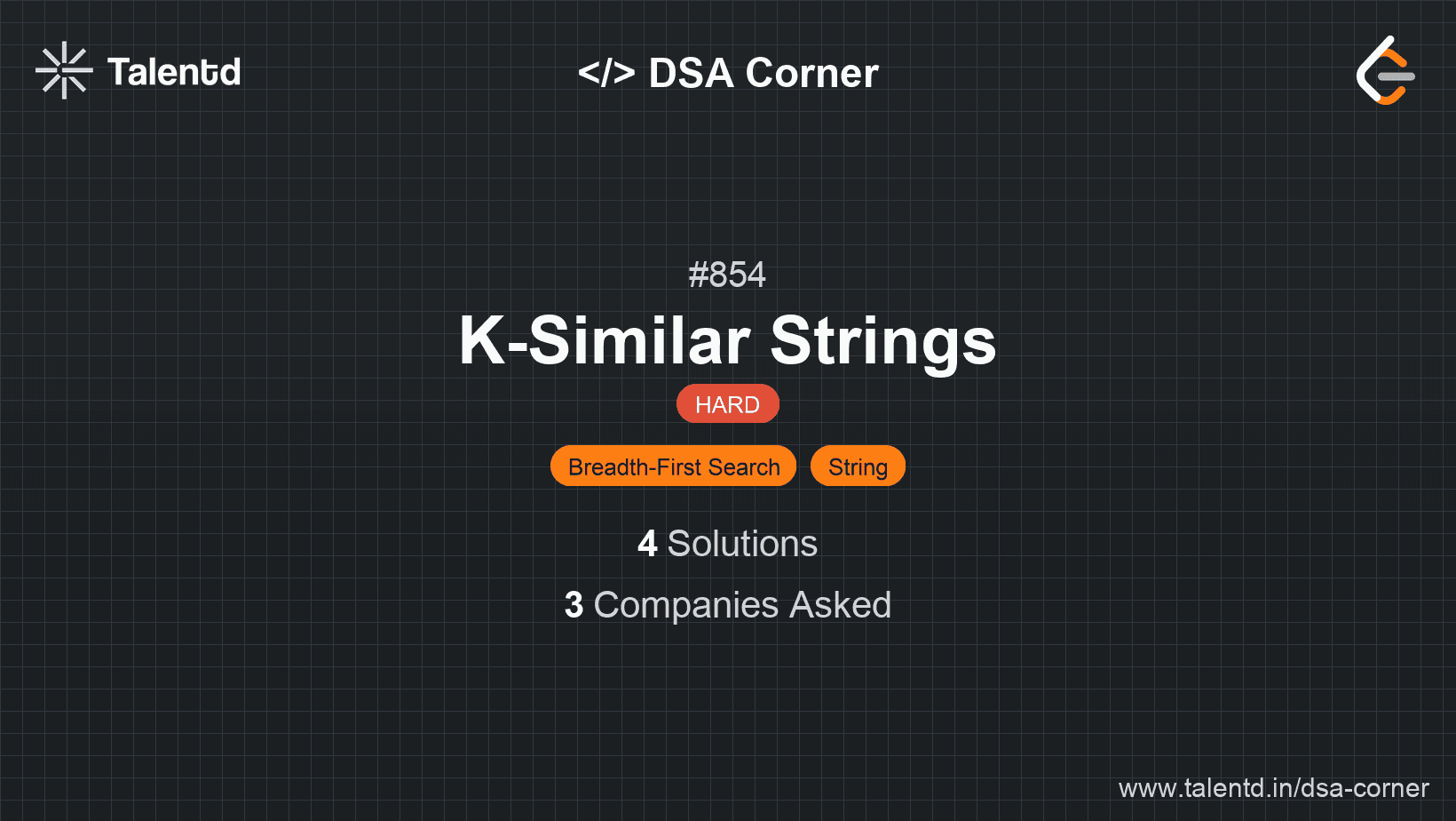 Problem visualization for K-Similar Strings