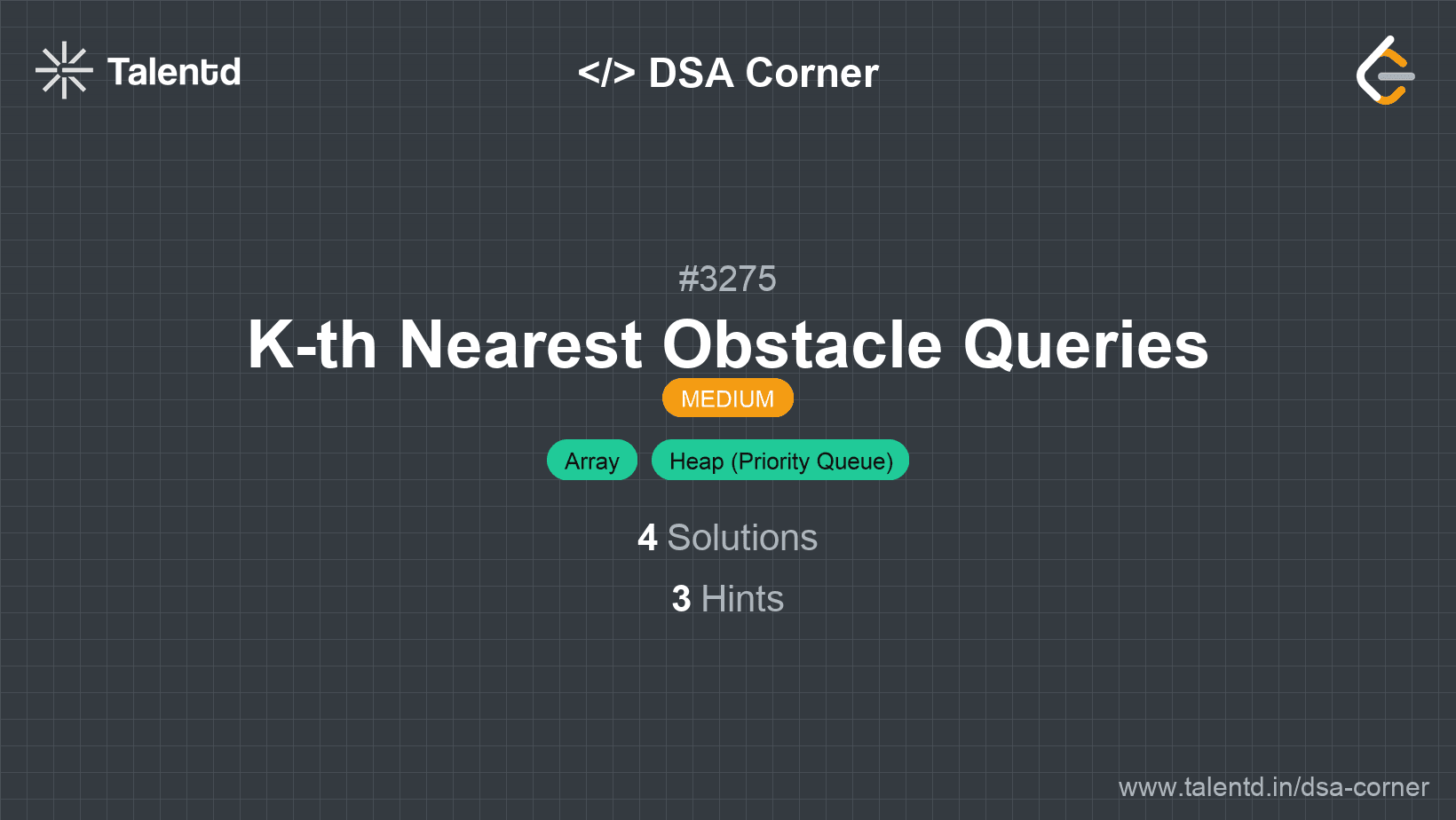 Problem visualization for K-th Nearest Obstacle Queries