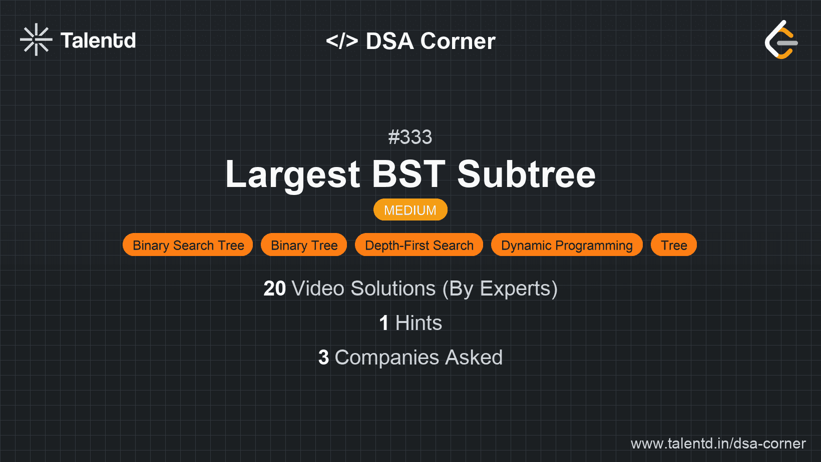 Problem visualization for Largest BST Subtree