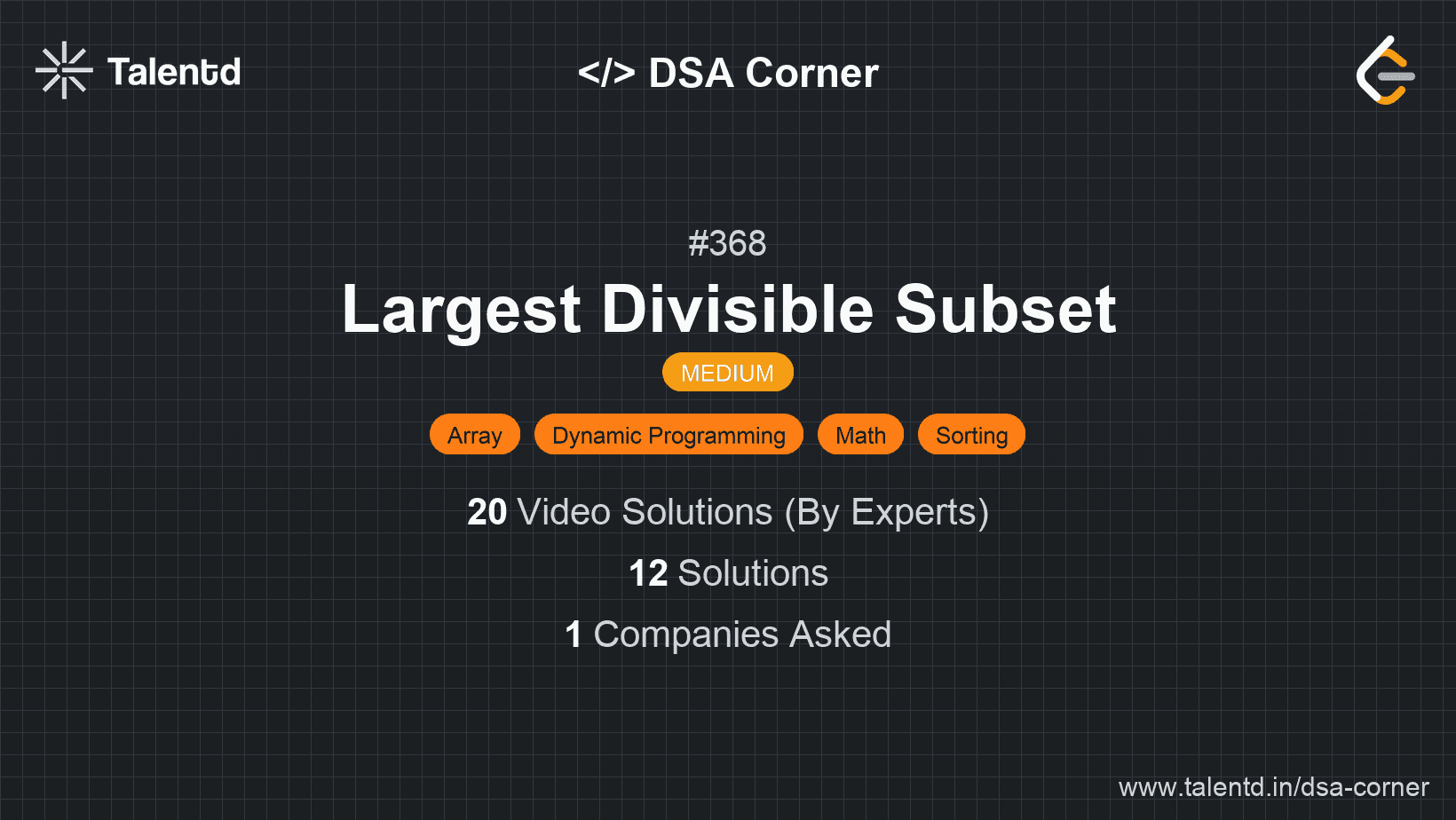 Problem visualization for Largest Divisible Subset