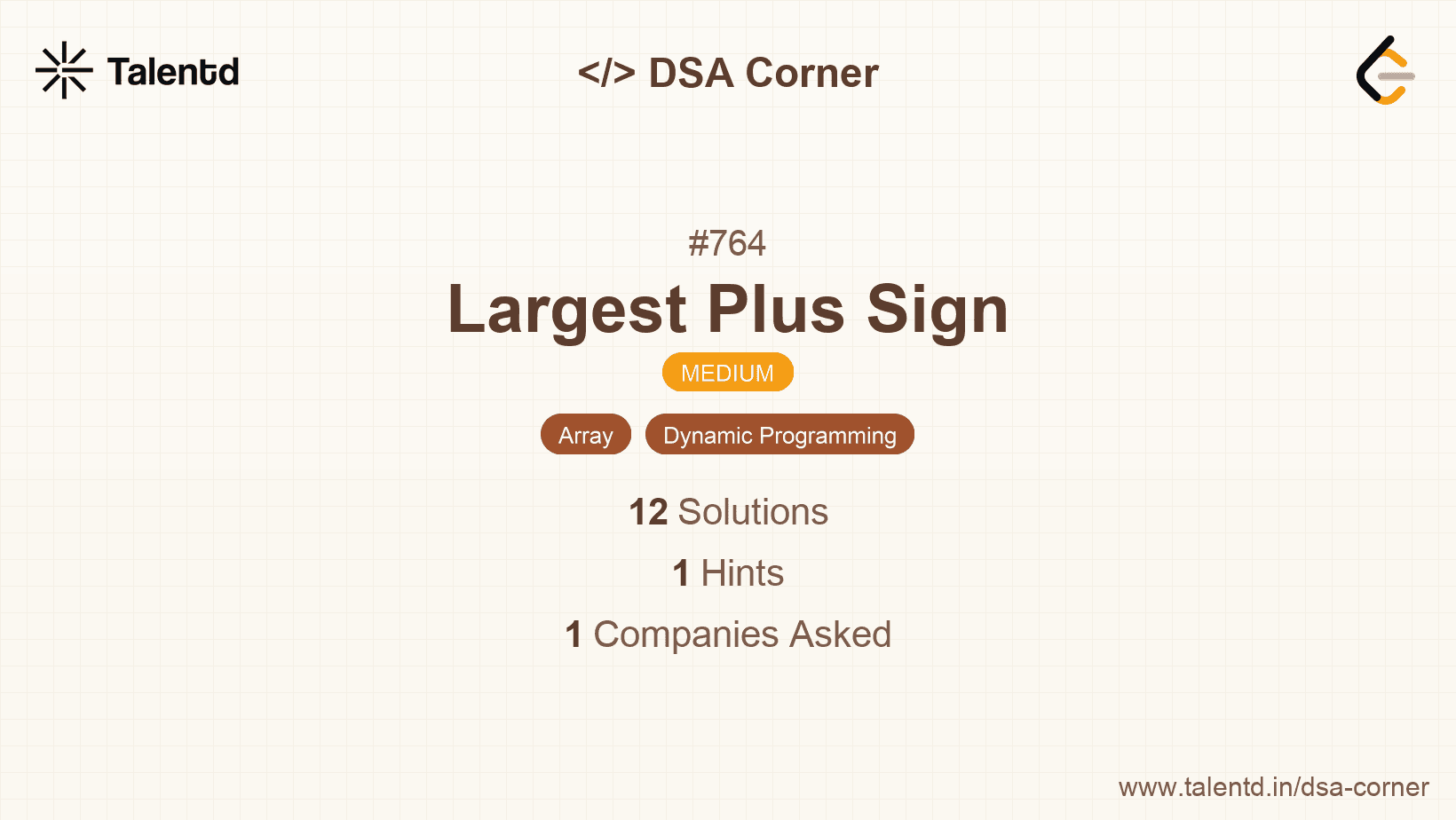 Problem visualization for Largest Plus Sign