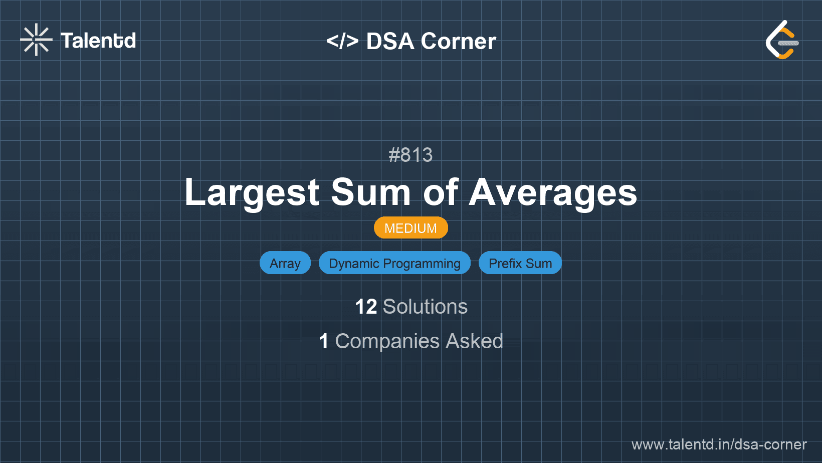 Problem visualization for Largest Sum of Averages