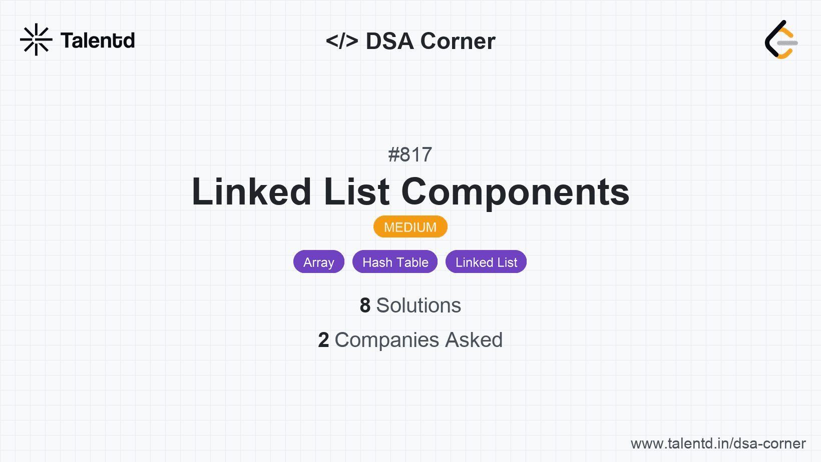 Problem visualization for Linked List Components