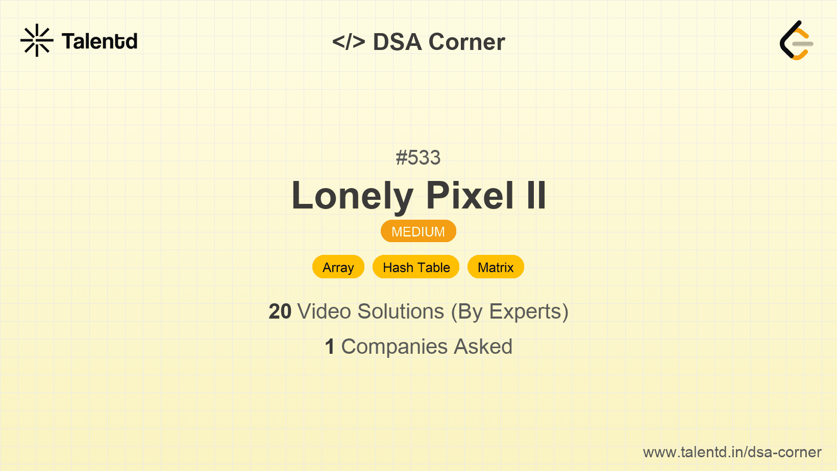 Problem visualization for Lonely Pixel II